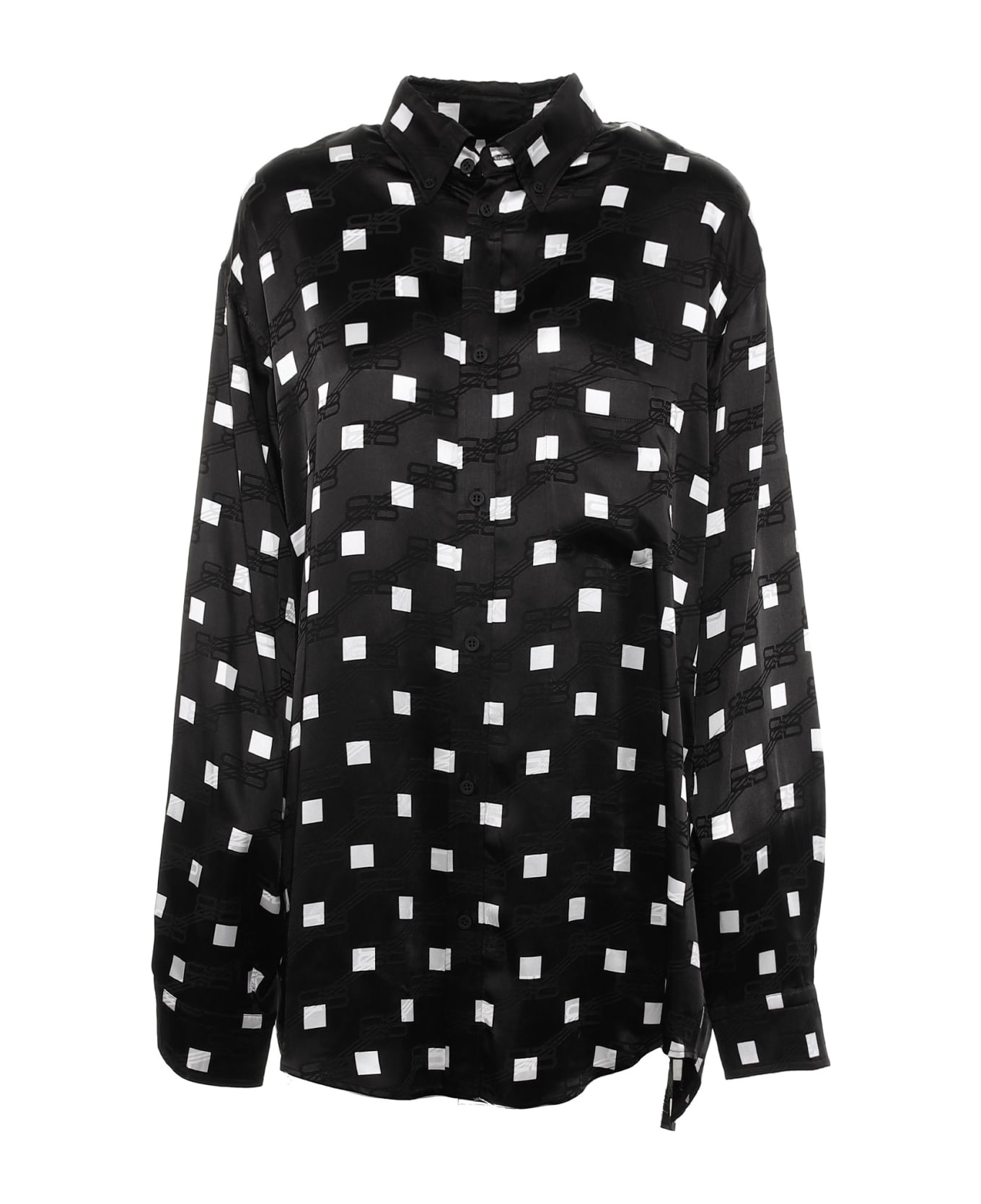 Balenciaga Oversized Shirt - BLACK WHITE