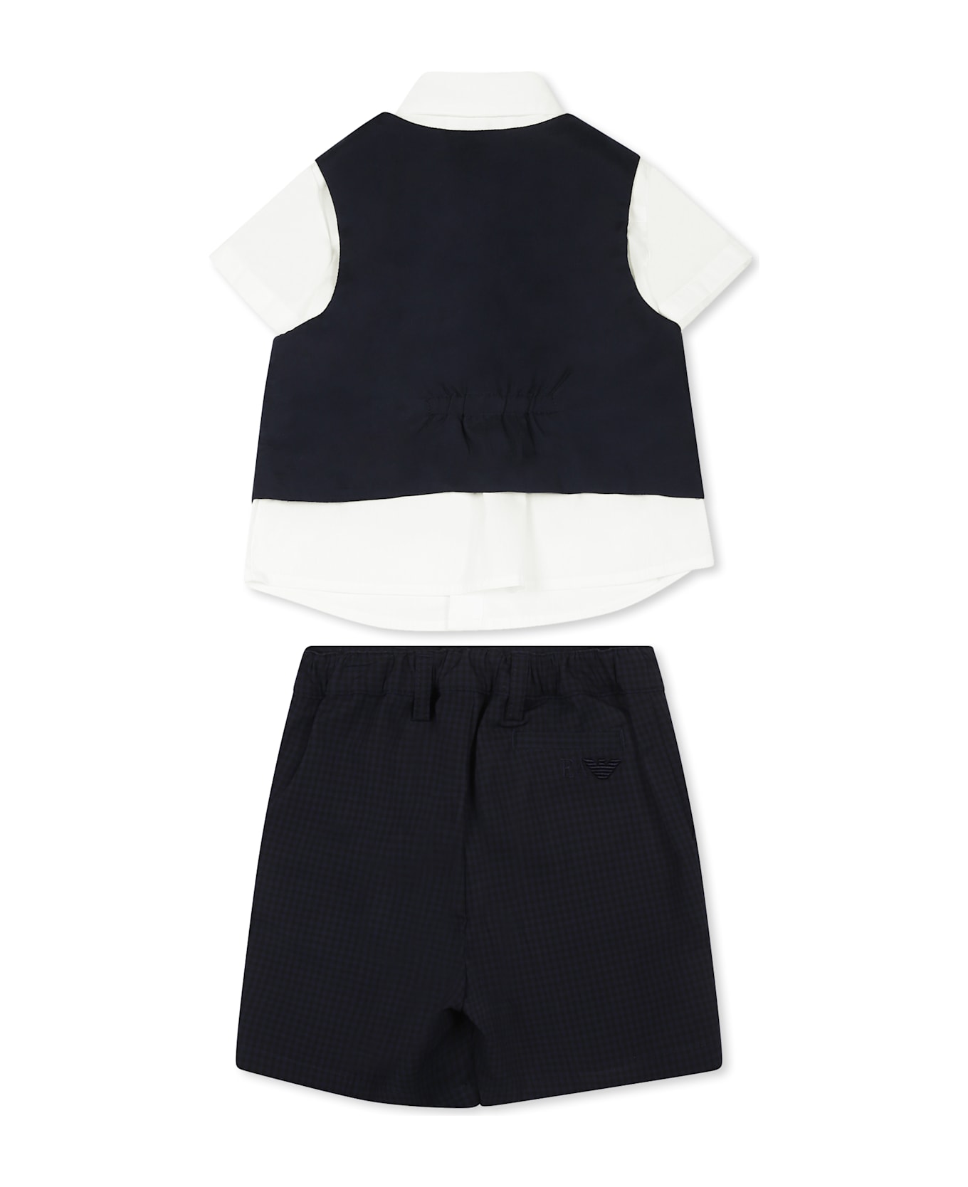 Emporio Armani Blue Set For Baby Boy With Iconic Logo - Multicolor