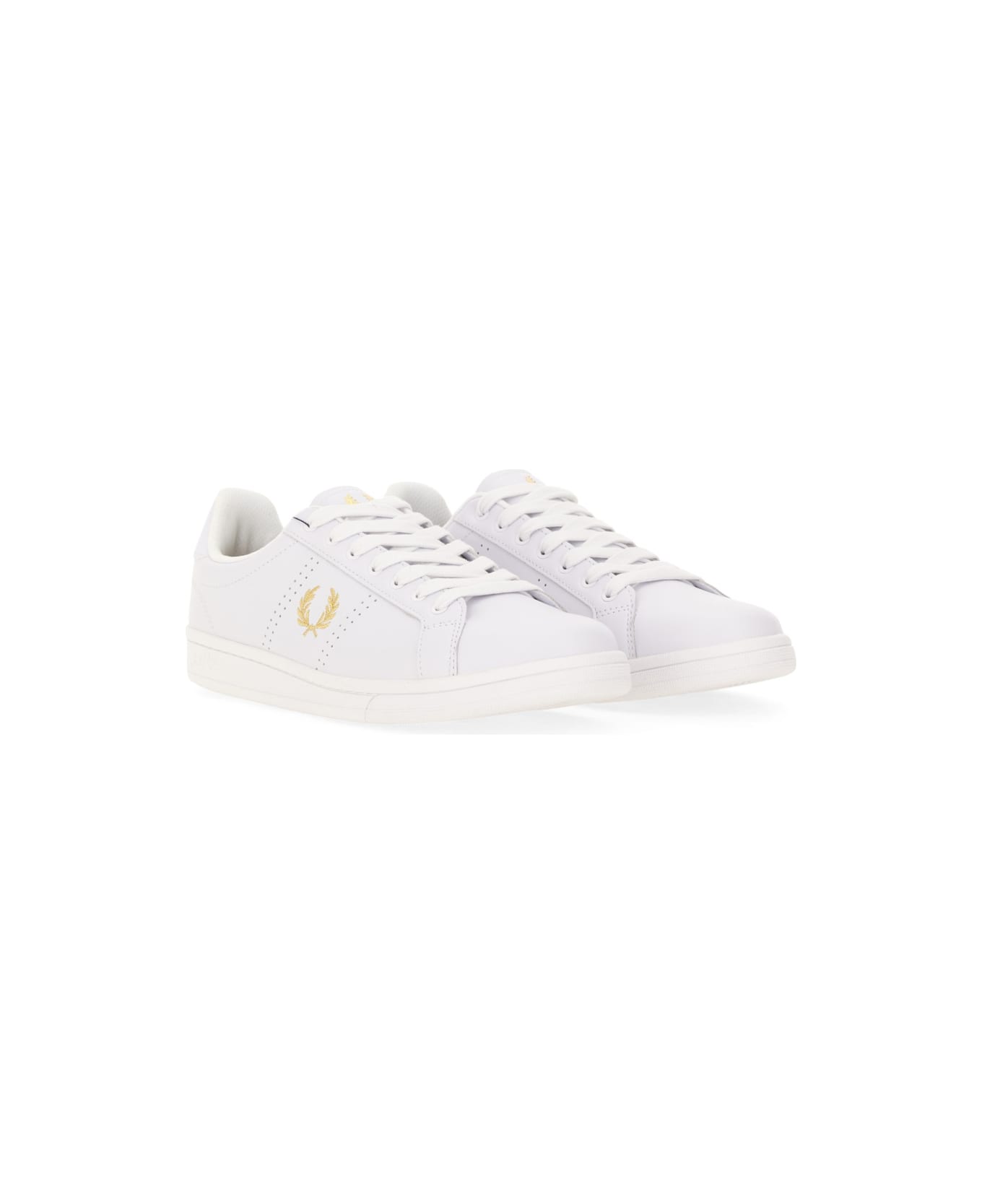 Fred Perry Leather Sneaker - WHITE