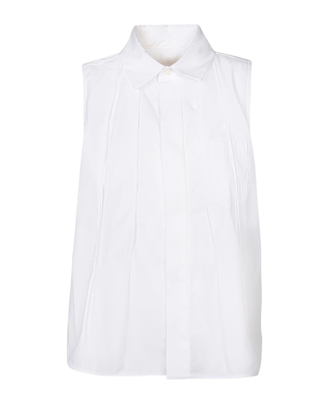 Sacai Popeline White Shirt - White