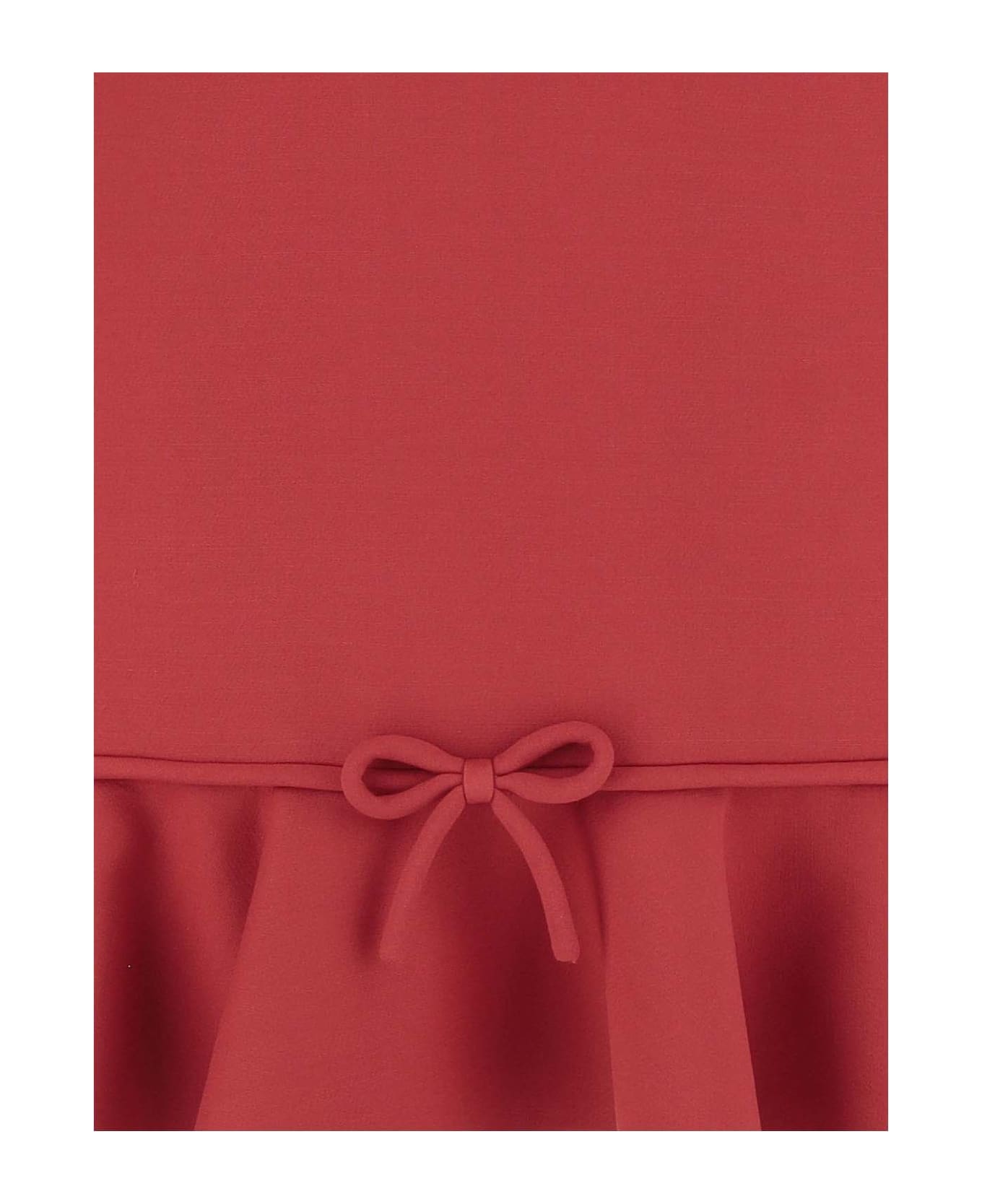 Valentino Crepe Couture Short Dress - Red