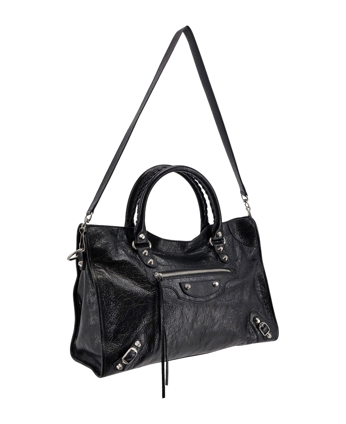 Balenciaga Le City Media Shoulder Bag - Black