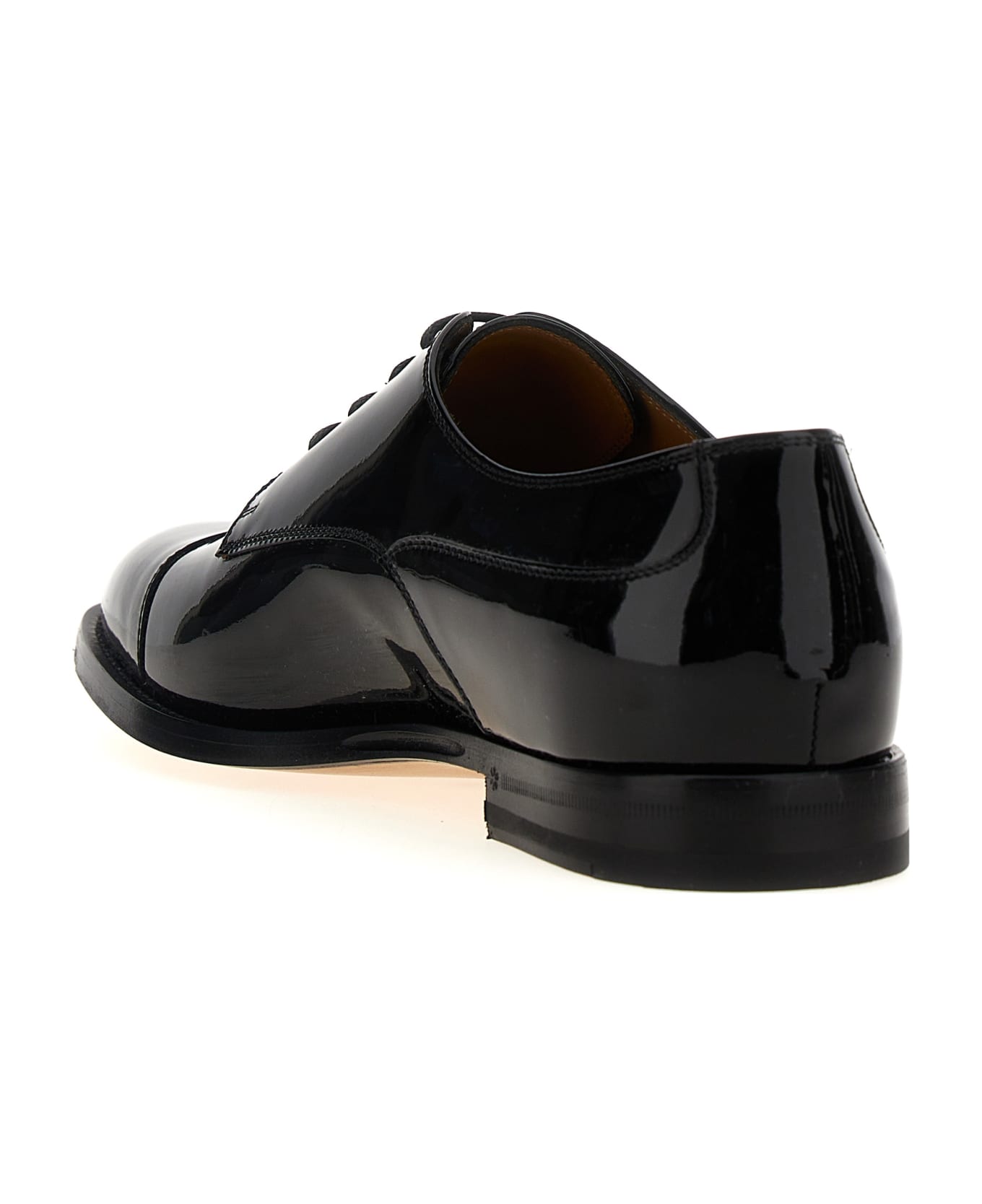 Gucci Patent Leather Lace-up Shoes - Black  