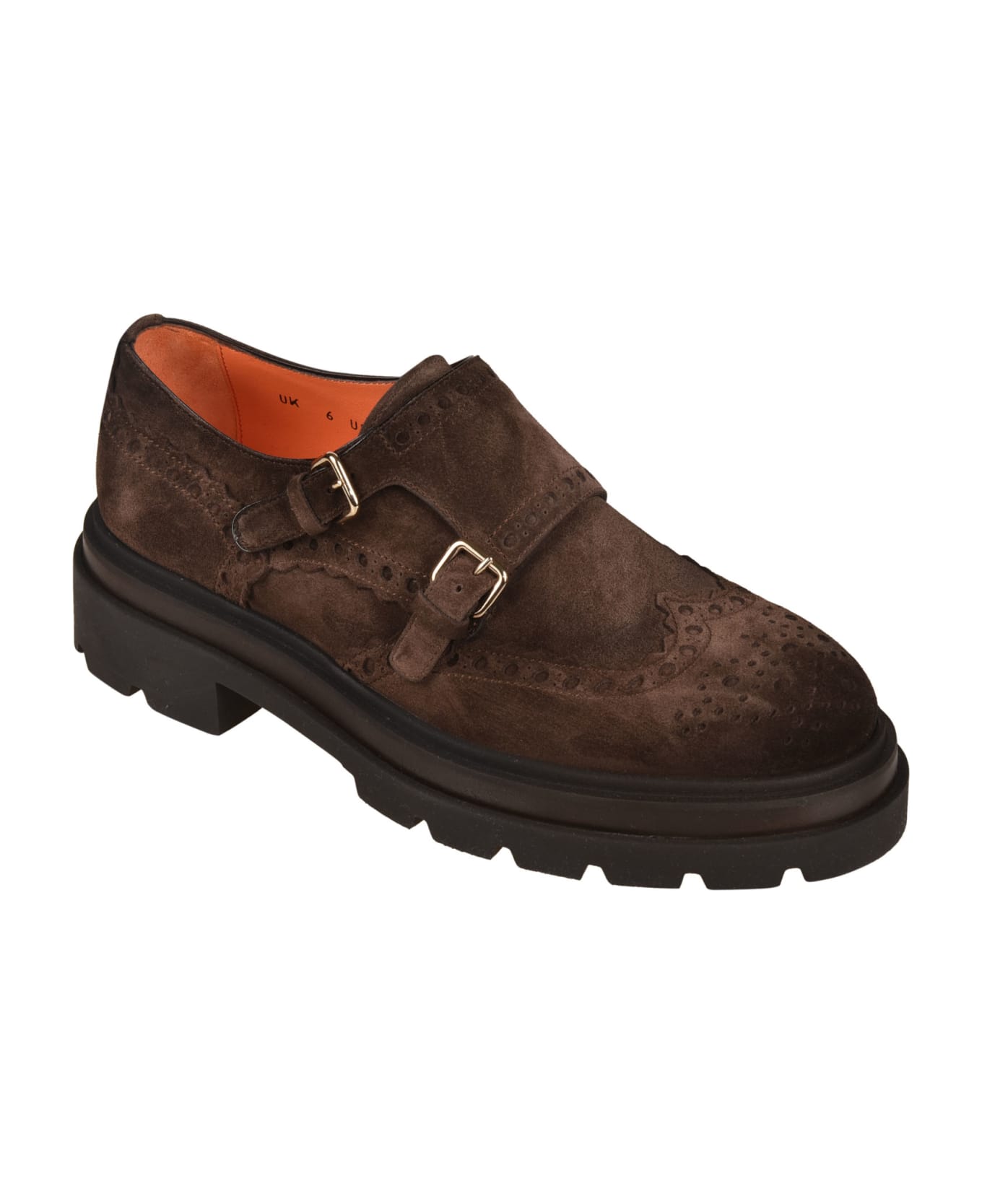Santoni Baroque Monk Shoes - Brown