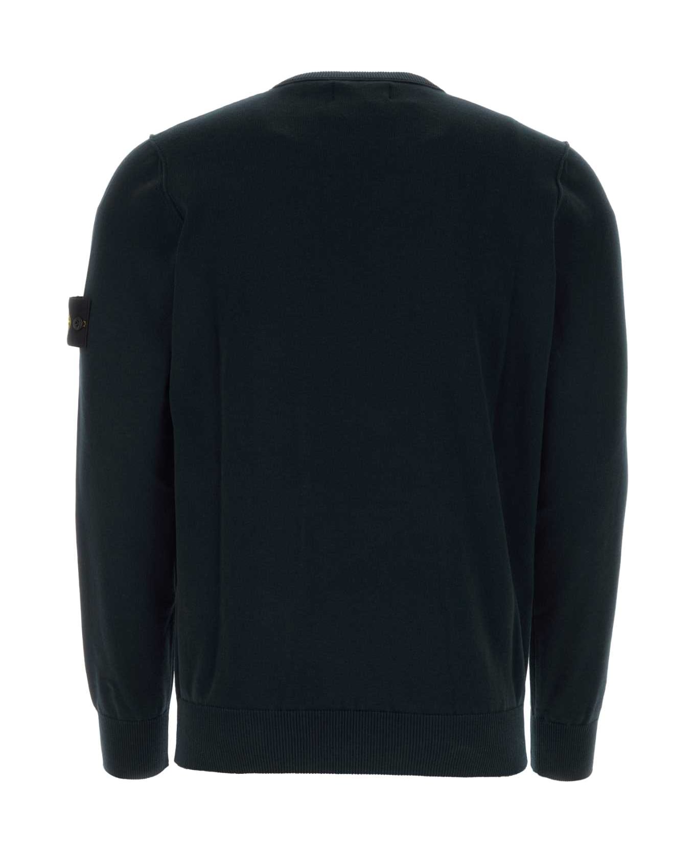 Stone Island Black Cotton Sweater - BLK