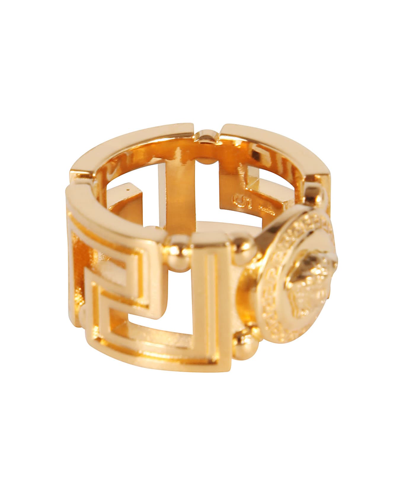 Versace Chain Logo Ring - Gold Versace