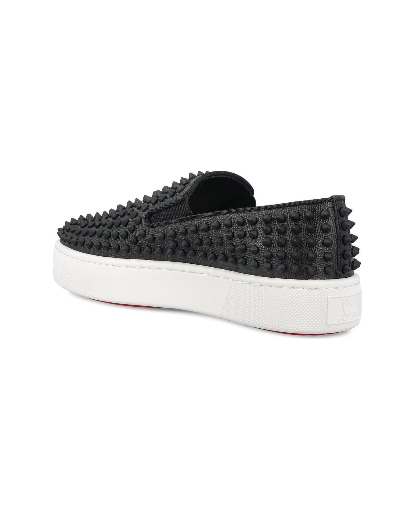 Christian Louboutin Spikeboat Slip-on Sneakers - Black