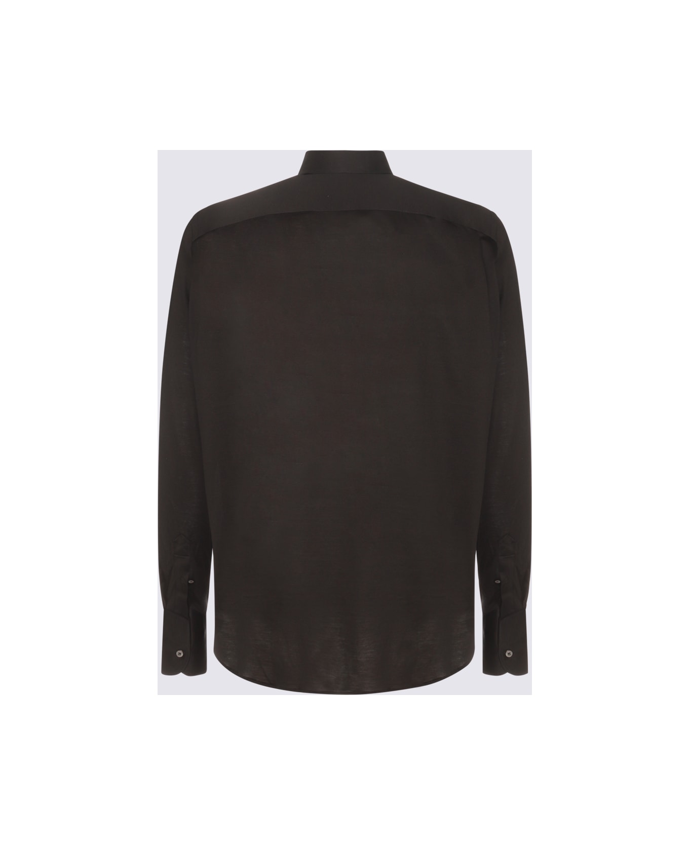 Canali Dark Grey Cotton Shirt