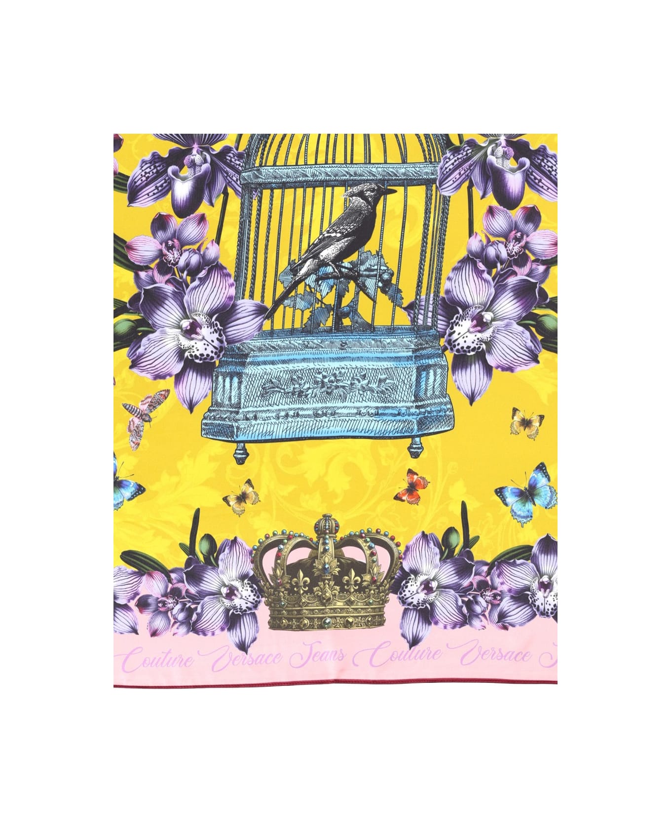 Versace Jeans Couture Silk Scarf - PINK