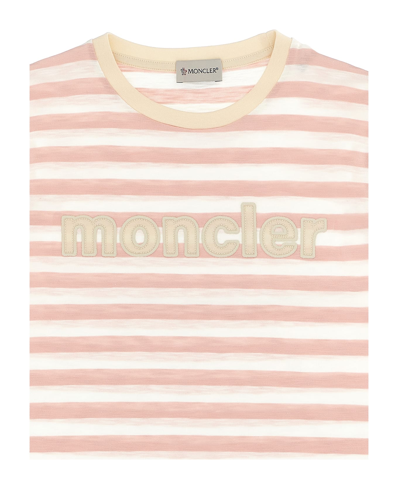 Moncler Striped T-shirt - Pink