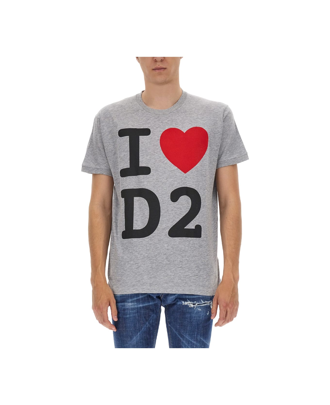 Dsquared2 Logo Print T-shirt - GREY