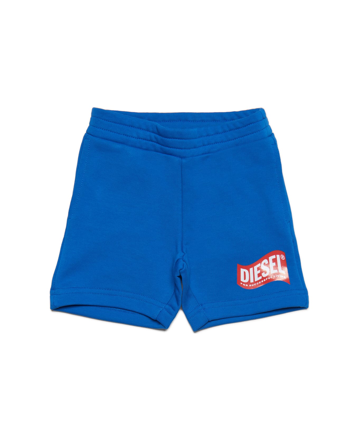 Diesel Pannyb Shorts Diesel Blue Cotton Shorts With Logo In "wave" Version - Princess blue