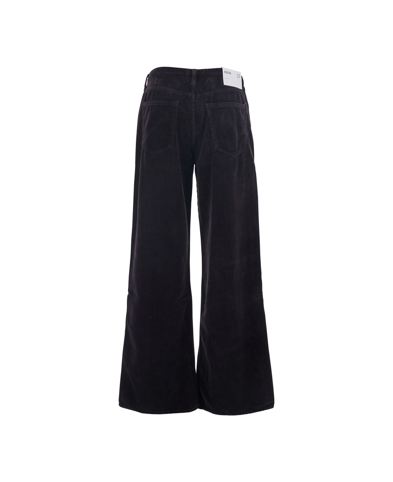 AGOLDE 
keira
 Brown Pants With Belt Loops And Wide Leg In Corduroy Woman - Brown
