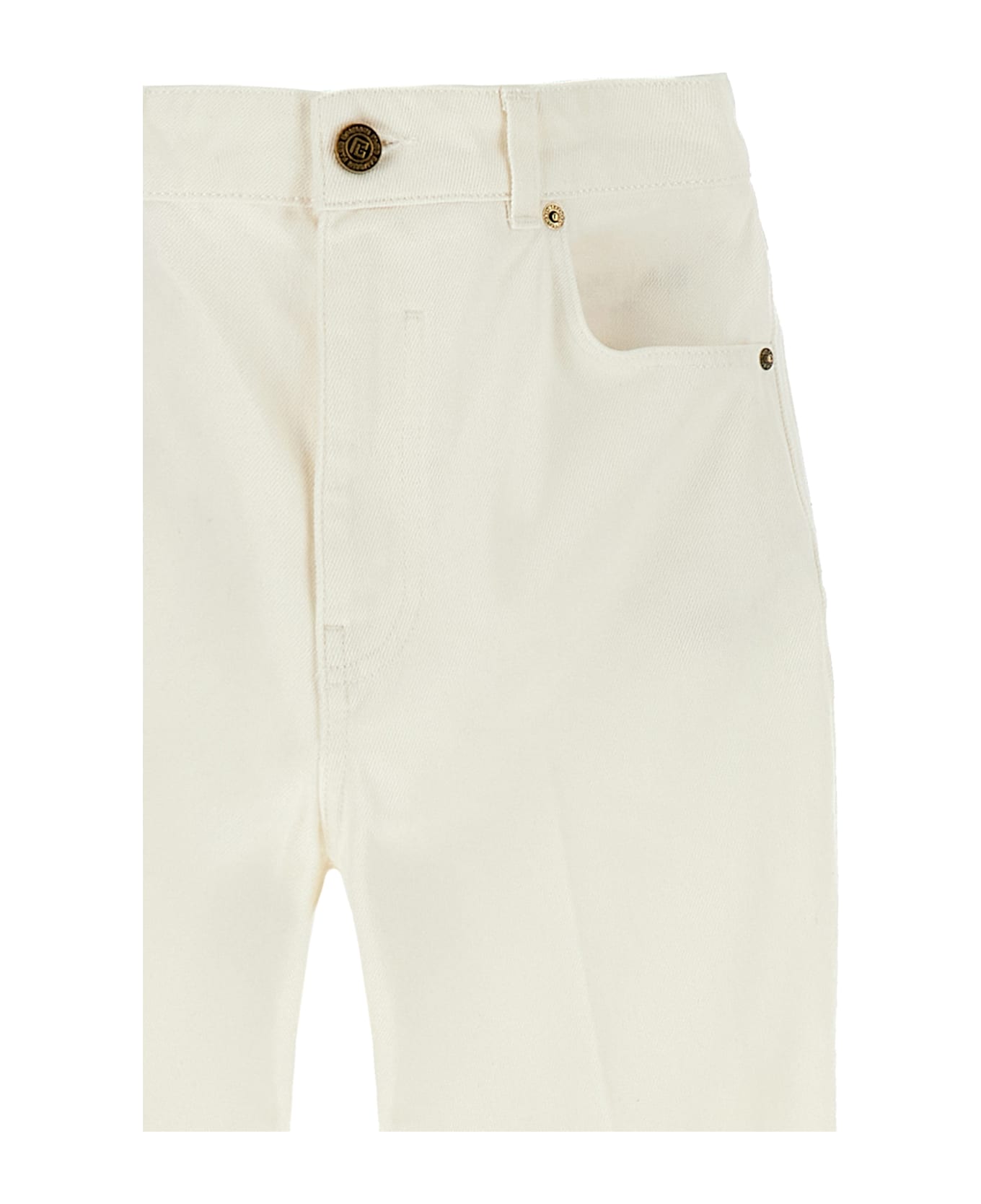 Balmain Embroidery Jeans - White
