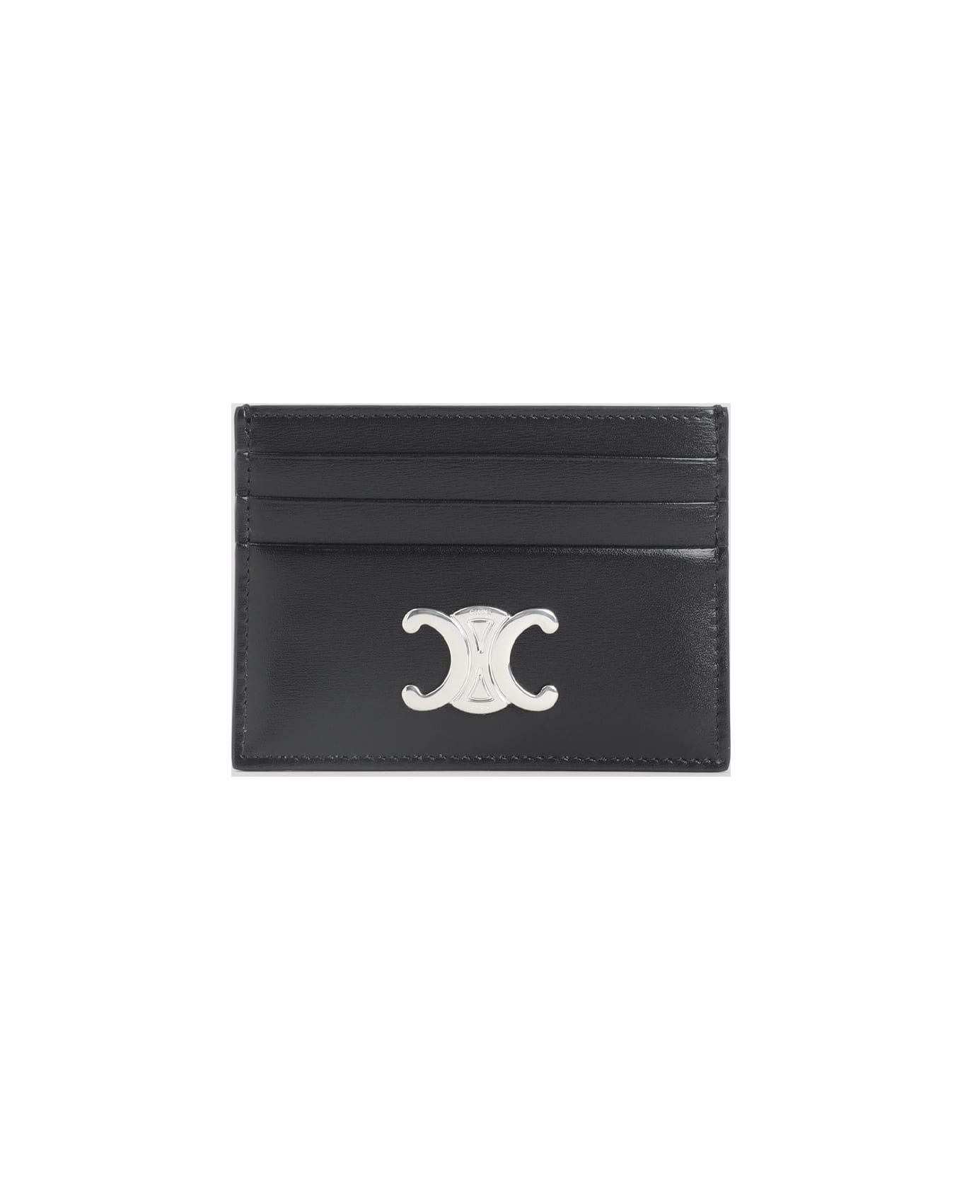 Celine Triomphe Card Holder - Di Black