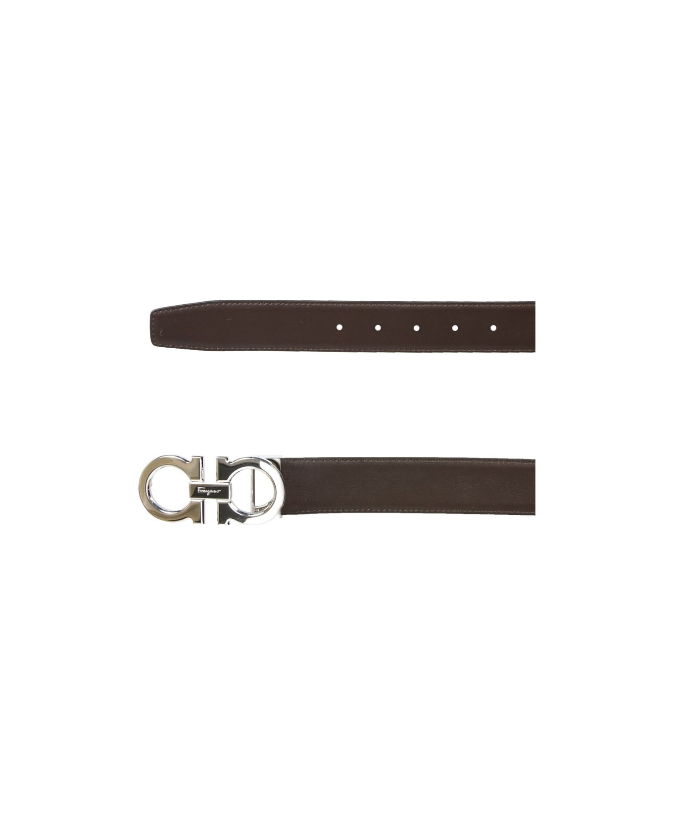 Ferragamo Gancini Reversible Buckle Belt - Black ベルト