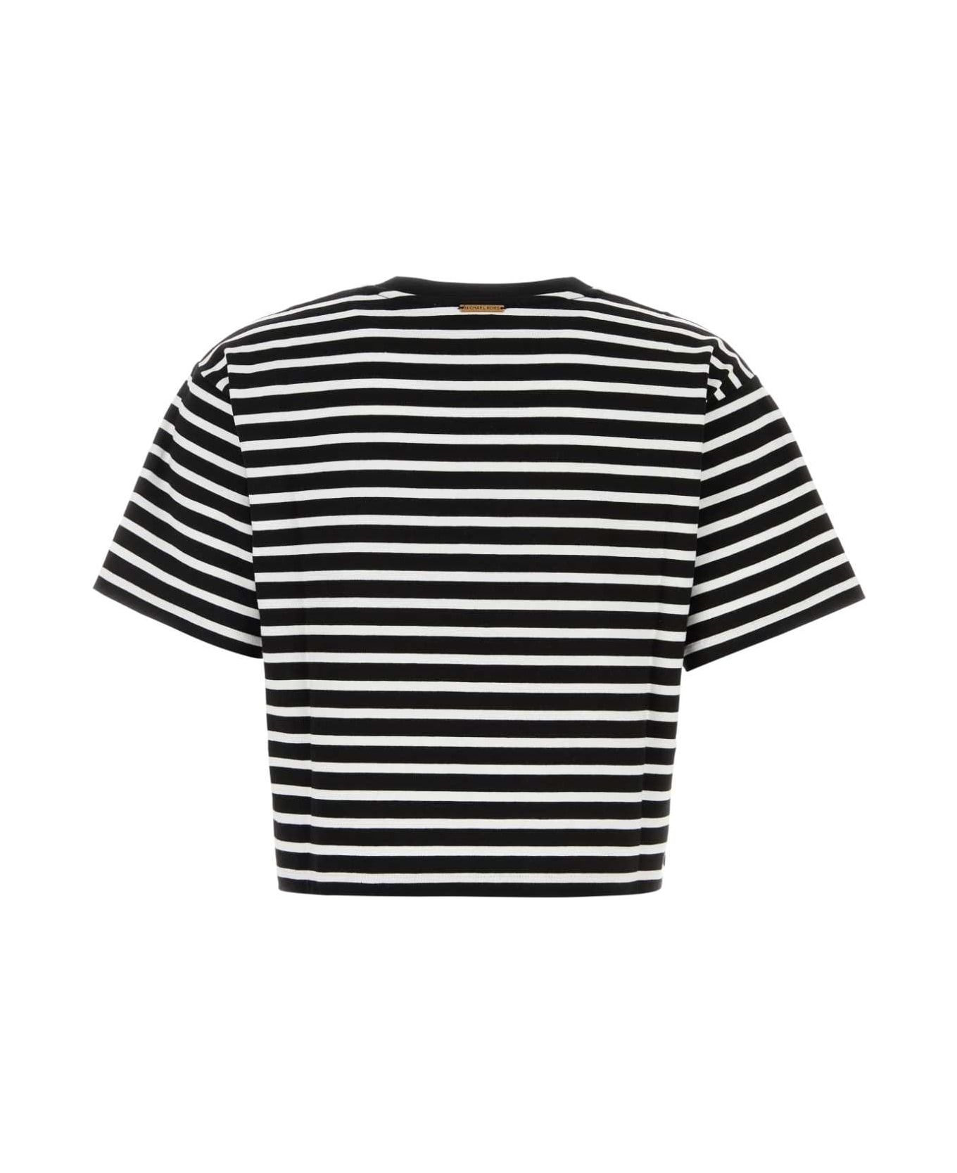 Michael Kors Embroidered Cotton T-shirt - BLACK