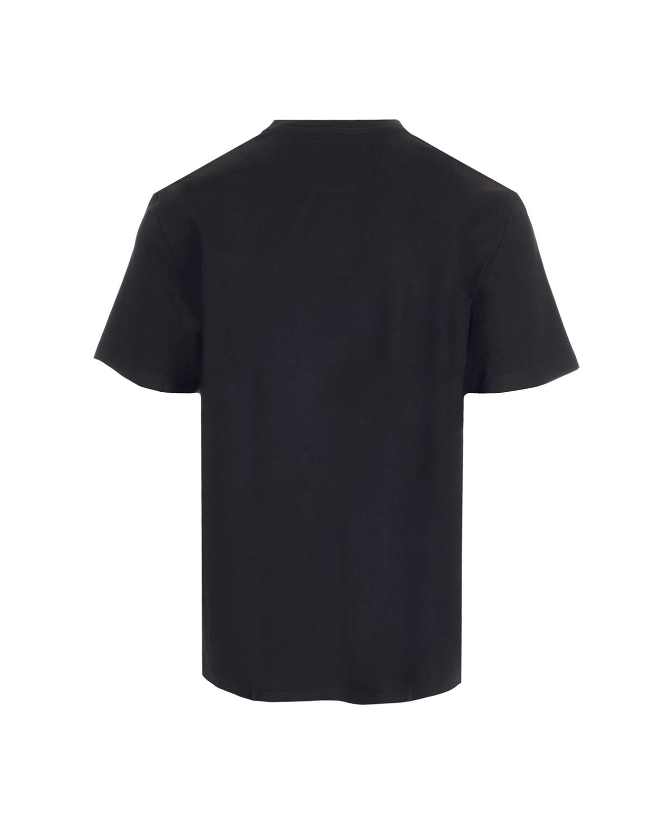 Golden Goose T-shirt With Mini Black Star - Black