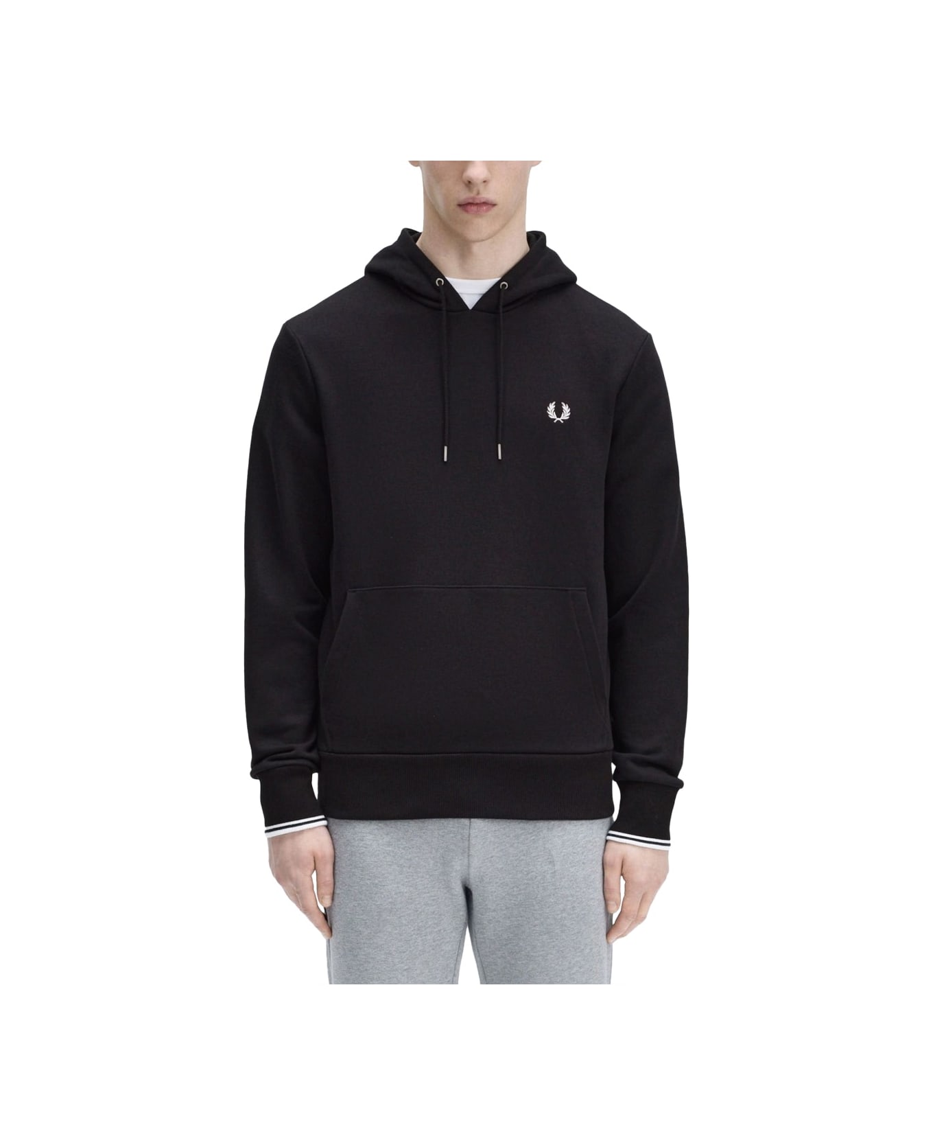 Fred Perry Hoodie - BLACK