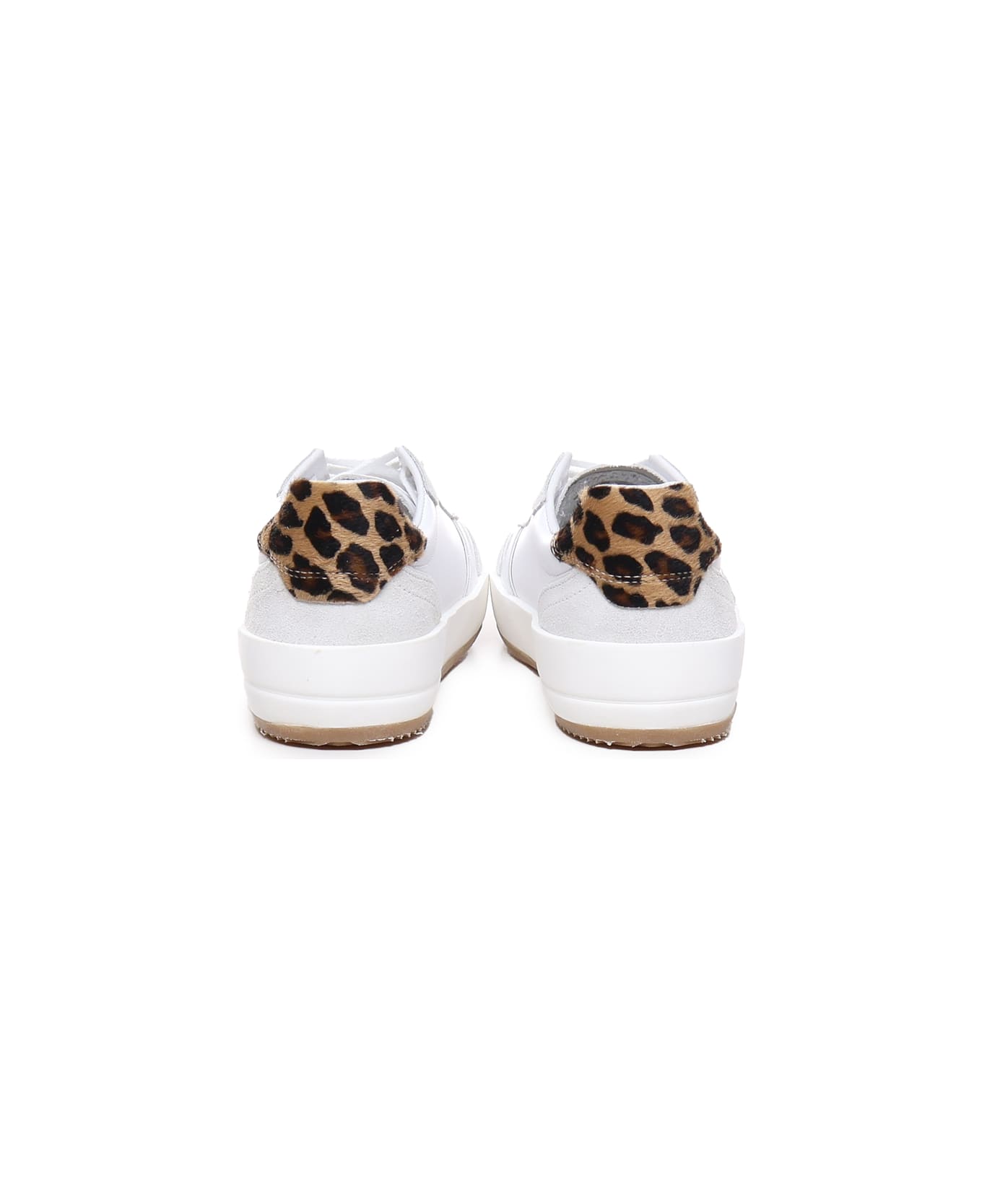 Philippe Model Nice Low Sneaker - WHITE, leopard