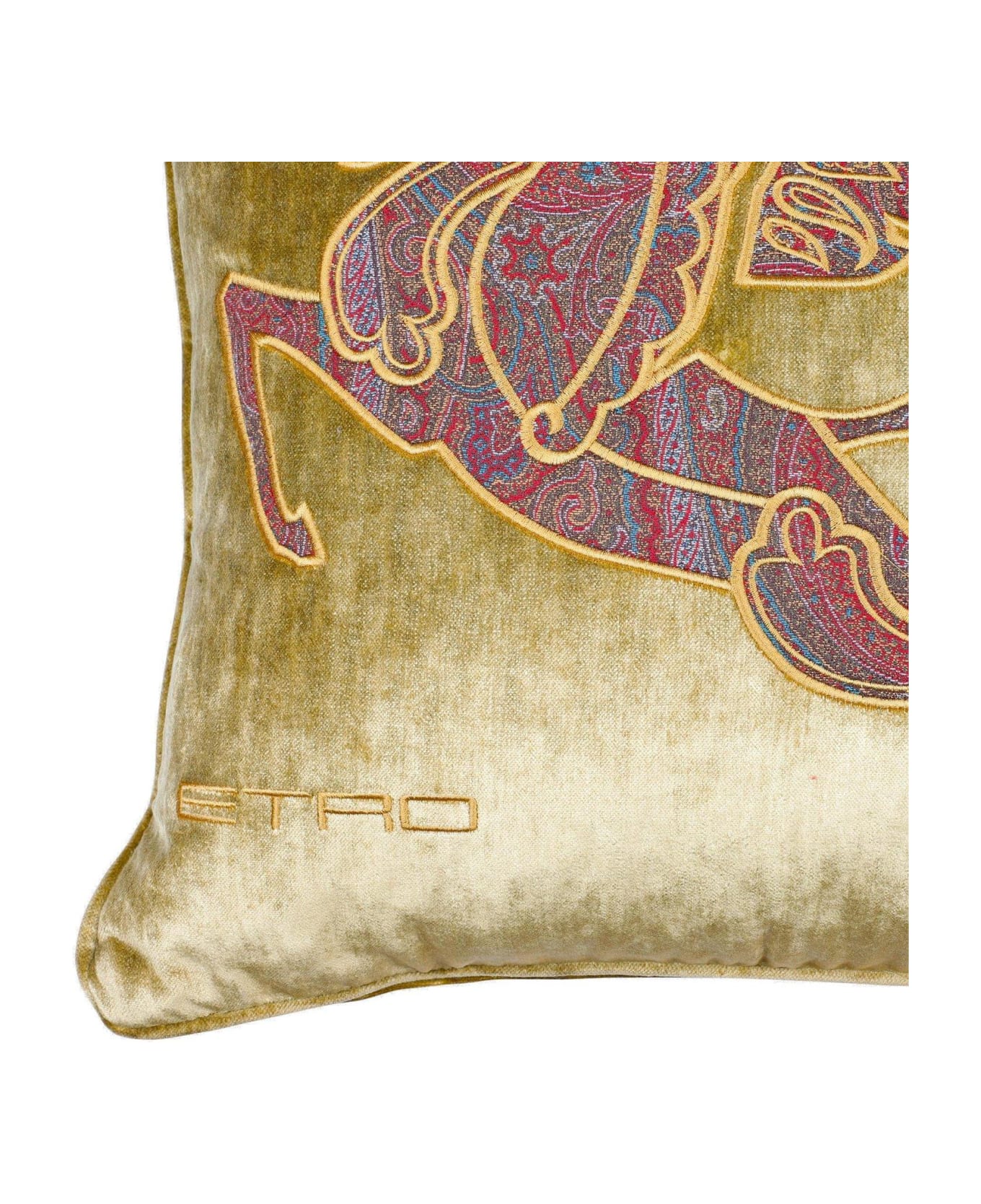 Etro Pegasus-motif Cushion - Oro