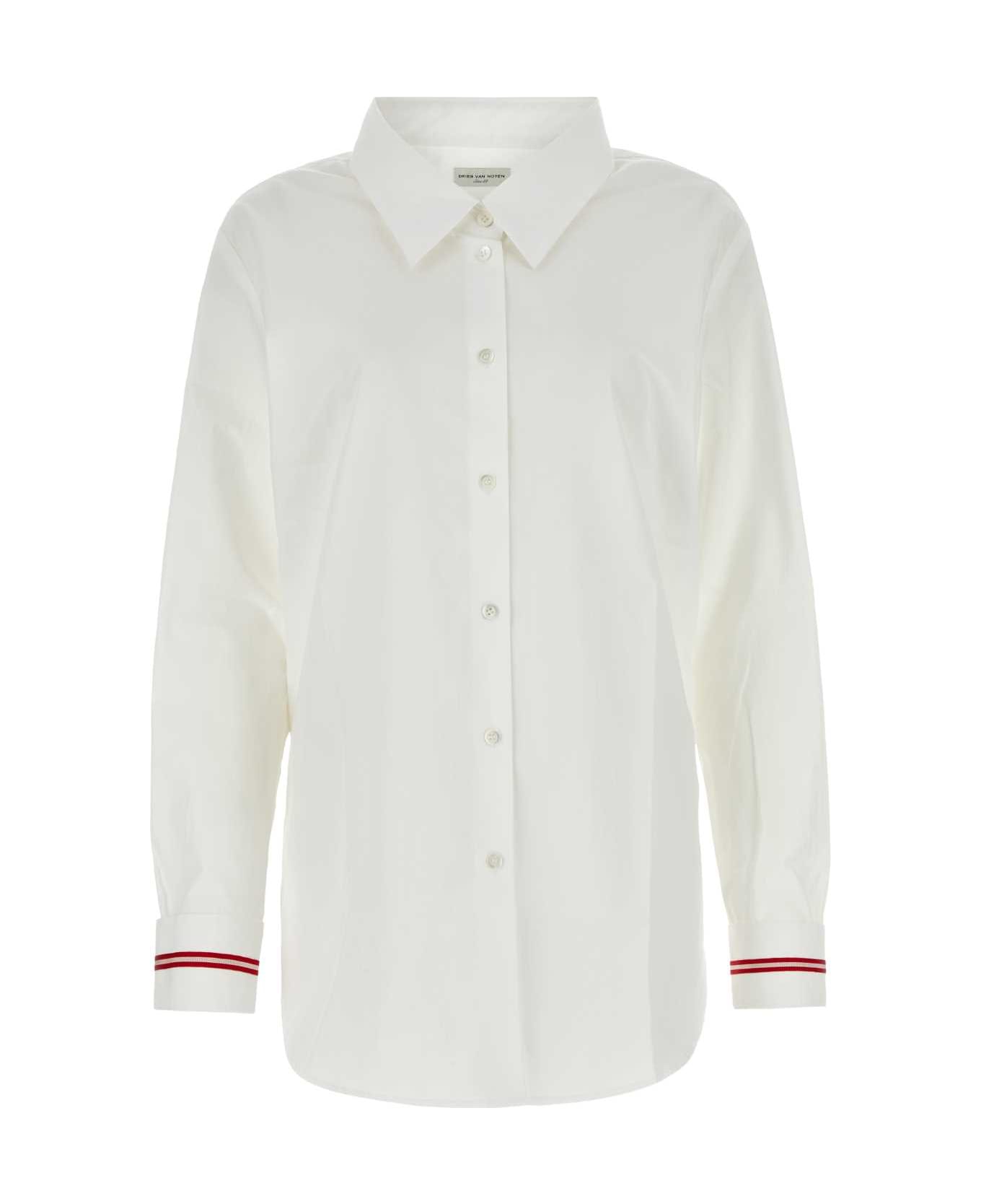 Dries Van Noten White Poplin Shirt - White