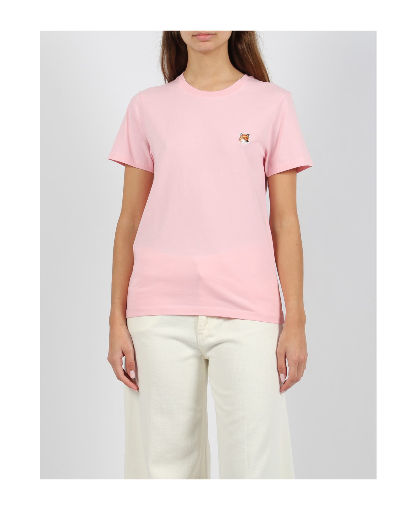 Maison Kitsuné Fox Head Patch T-shirt - Pink & Purple Tシャツ