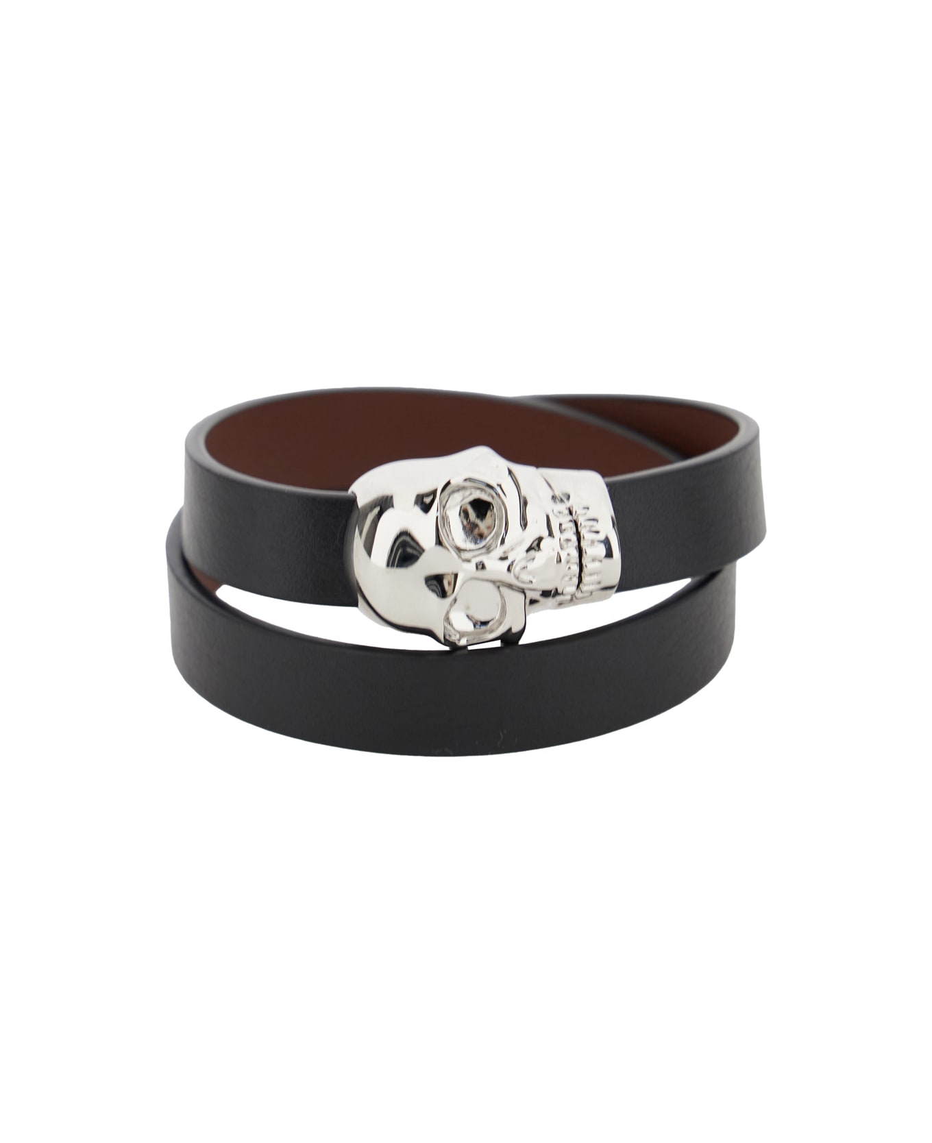 Alexander McQueen Skull Double Wrap - BLK/PALLADIUM