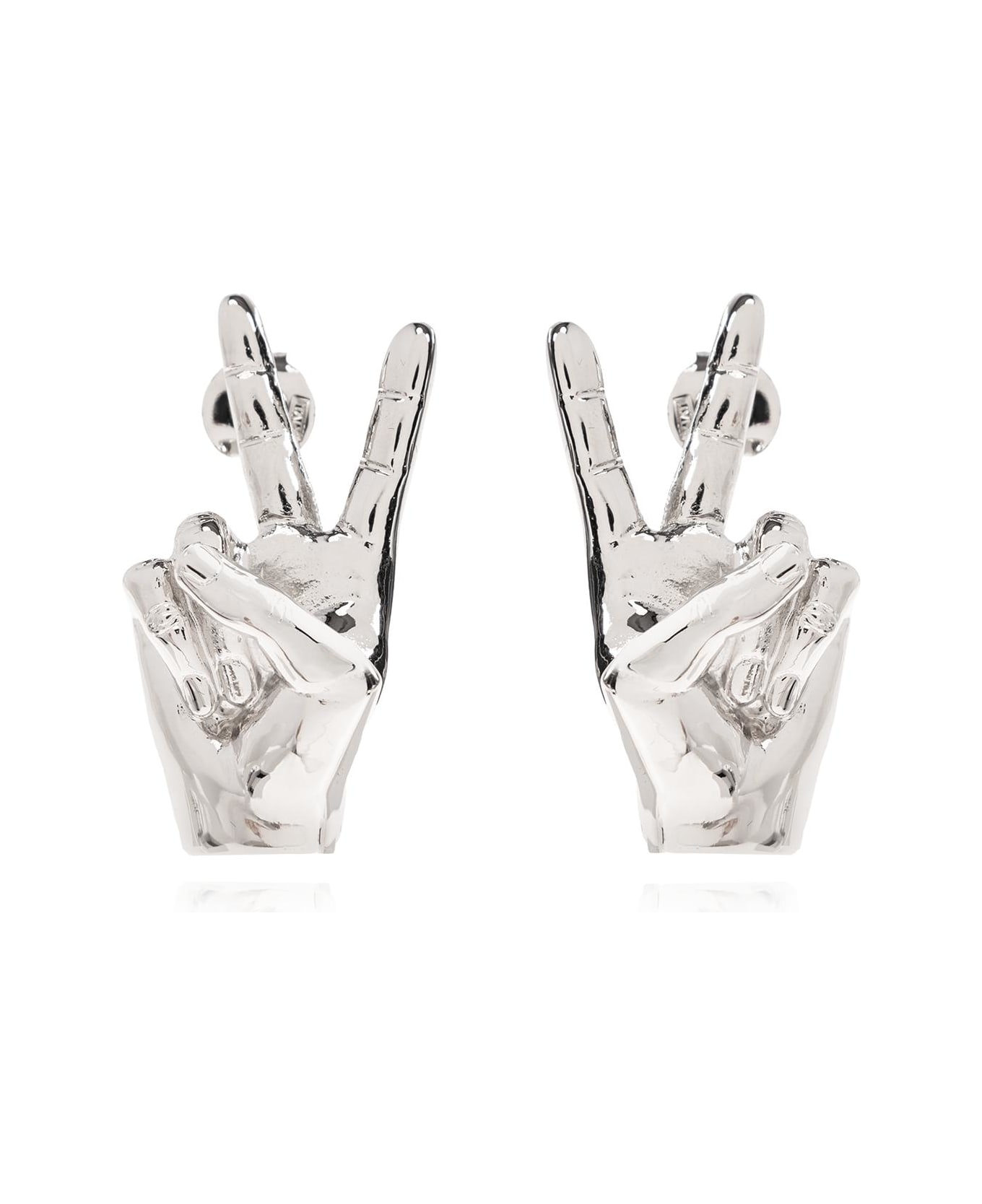 Y/Project Y Project Earrings With Hand Motif - SILVER