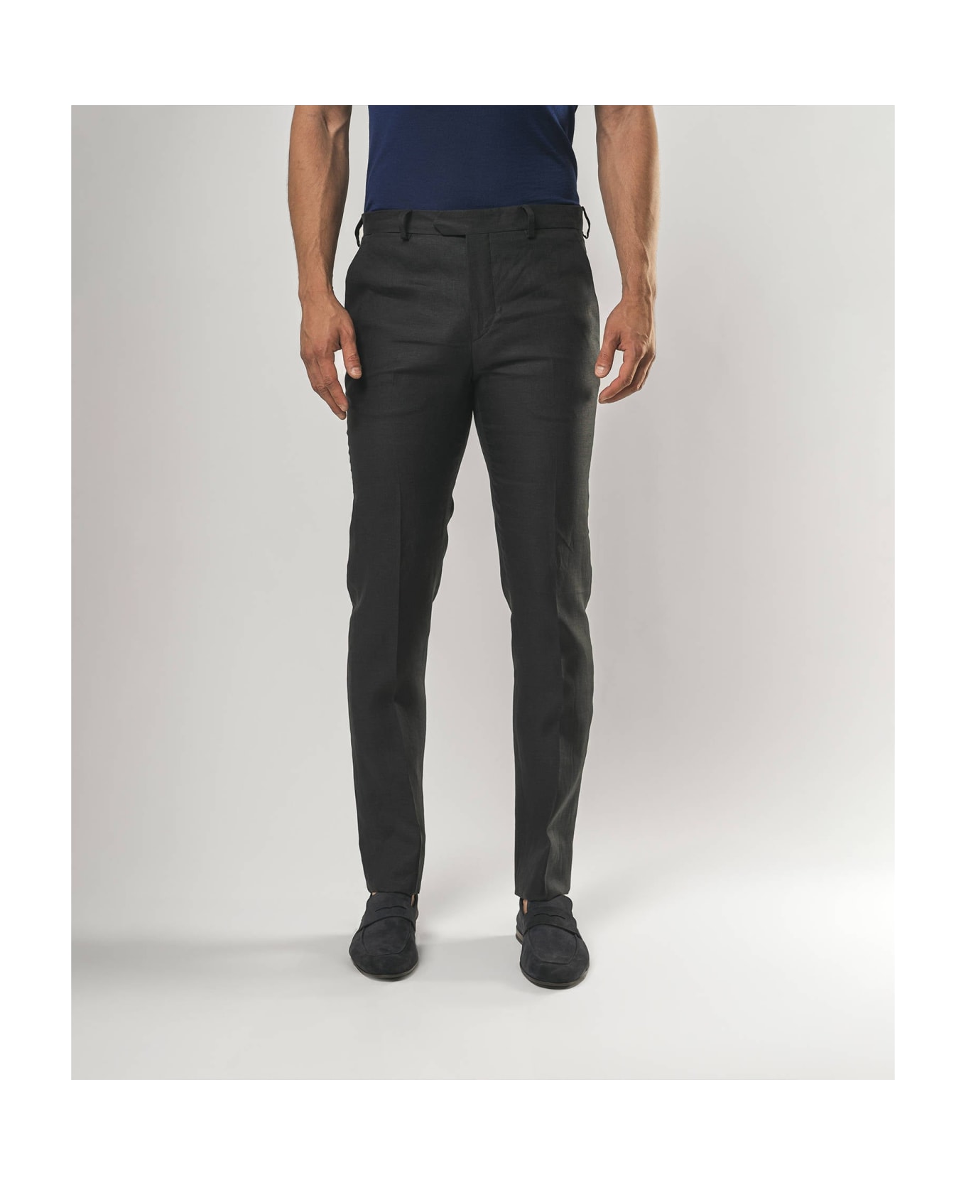 Larusmiani Velvet Trousers Howard Pants - Navy