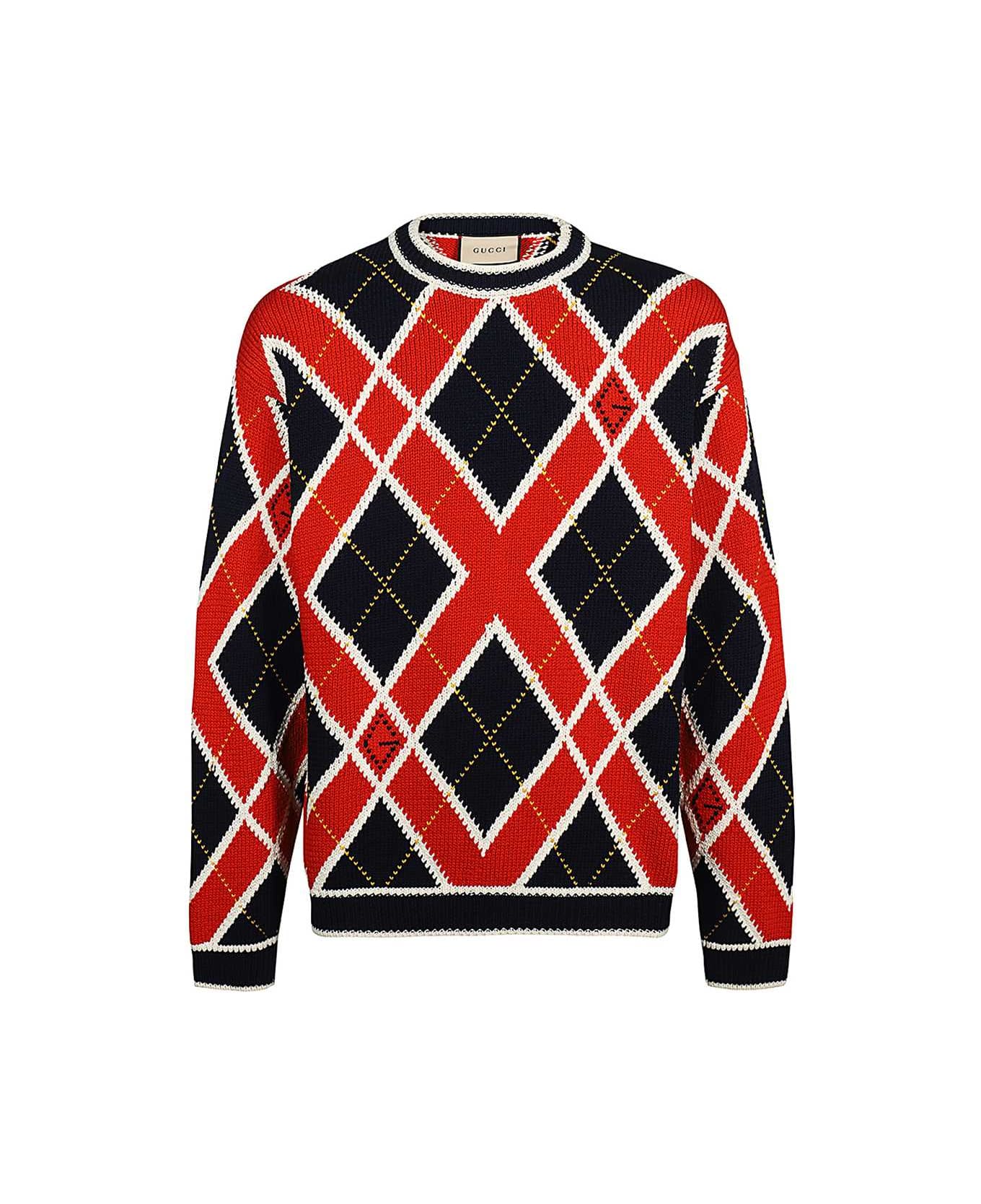 Gucci Cotton Crew-neck Sweater - red