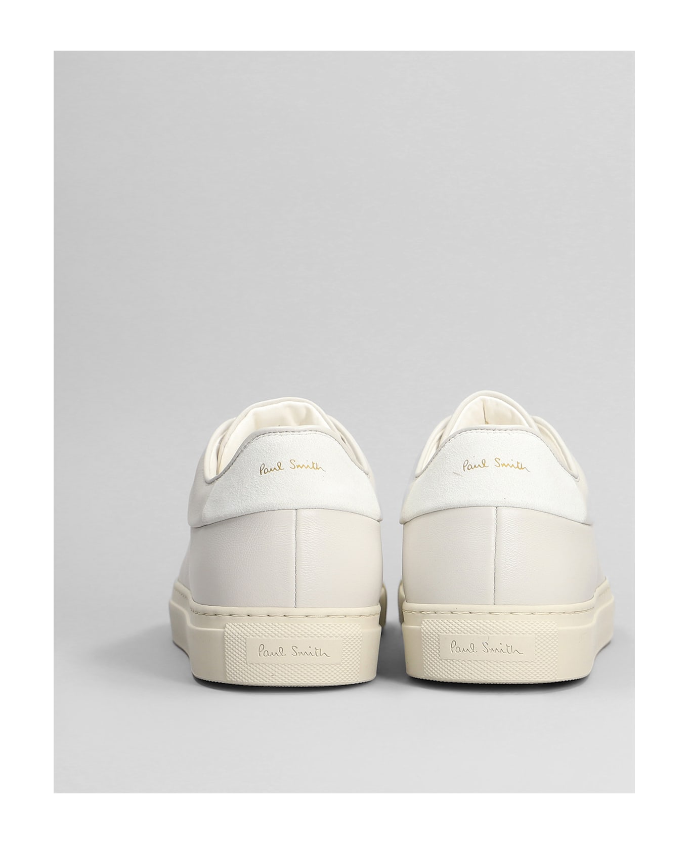 Paul Smith Basso Lux Sneakers In Grey Leather - Cream