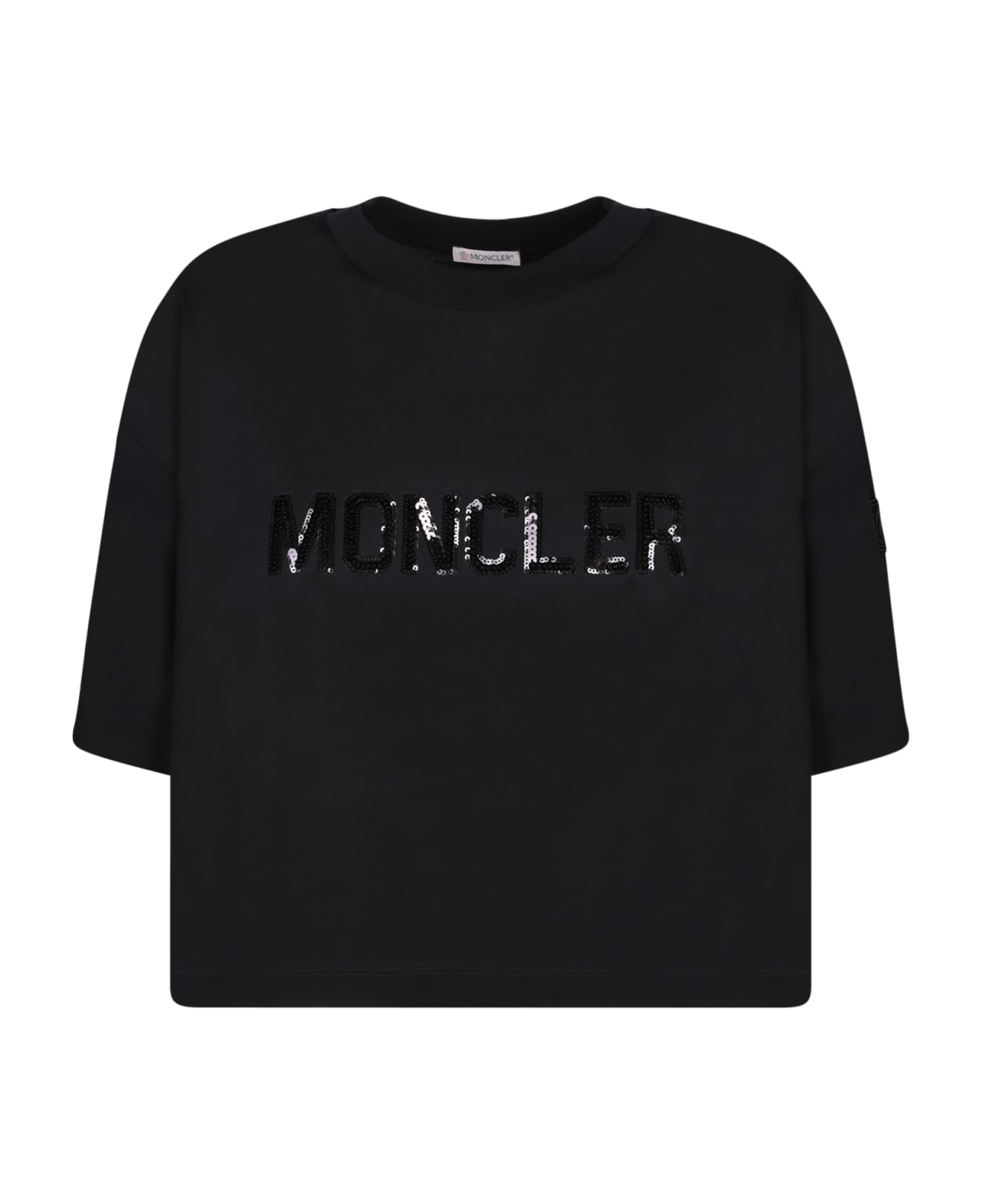 Moncler Black Cotton Oversize T-shirt - 999