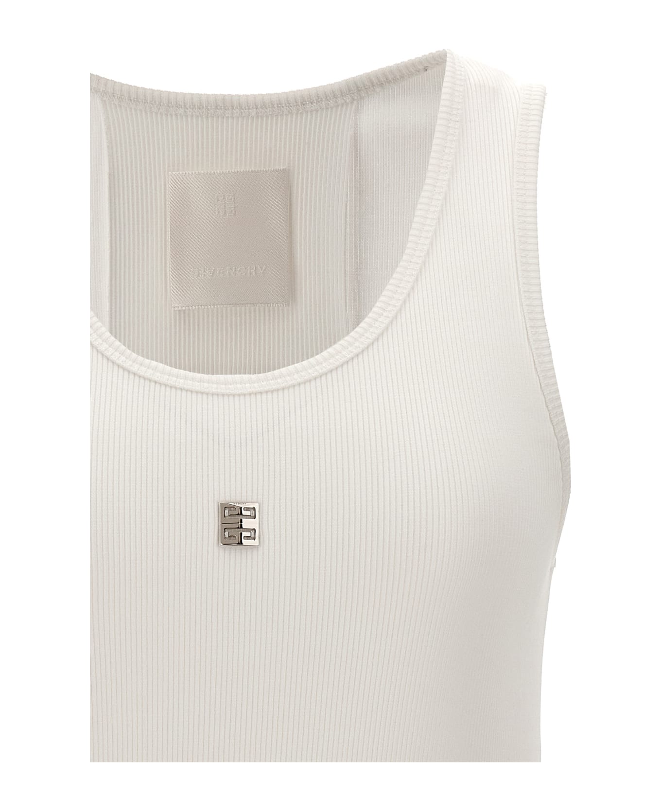 Givenchy Logo Plaque Top - Bianco