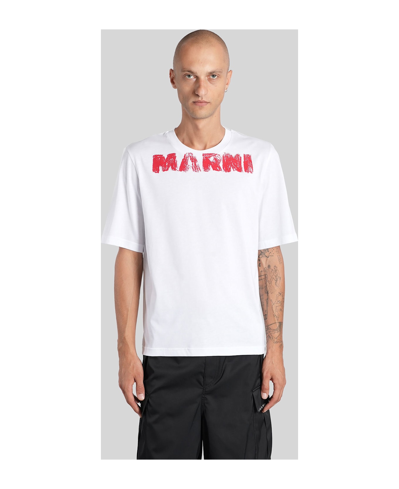 Marni T-shirt In White Cotton - white