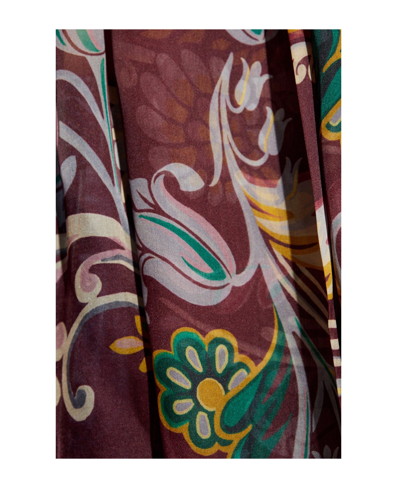 Etro Silk Top With Print - Burgundy
