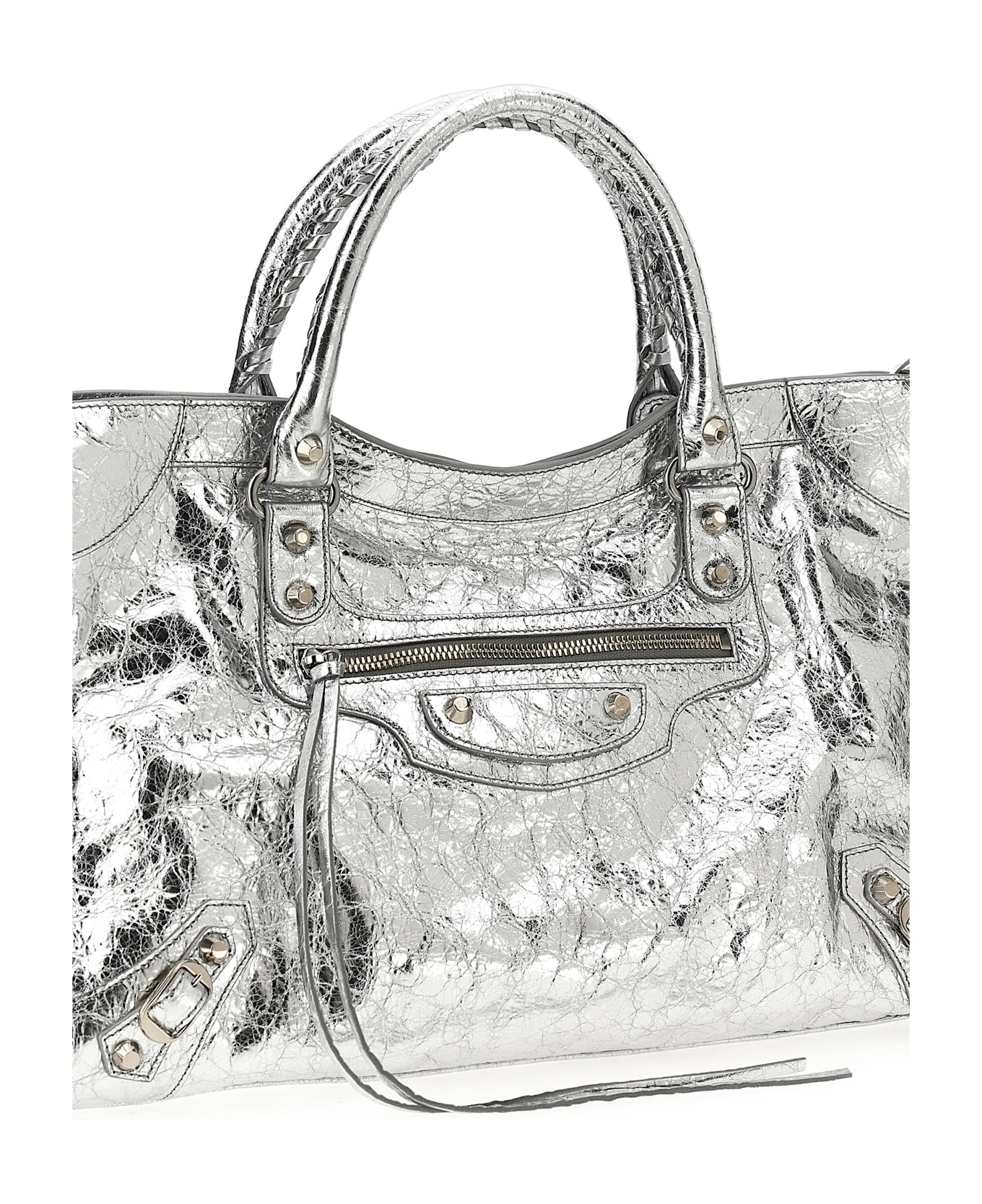 Balenciaga 
le City
 Medium Handbag - Silver