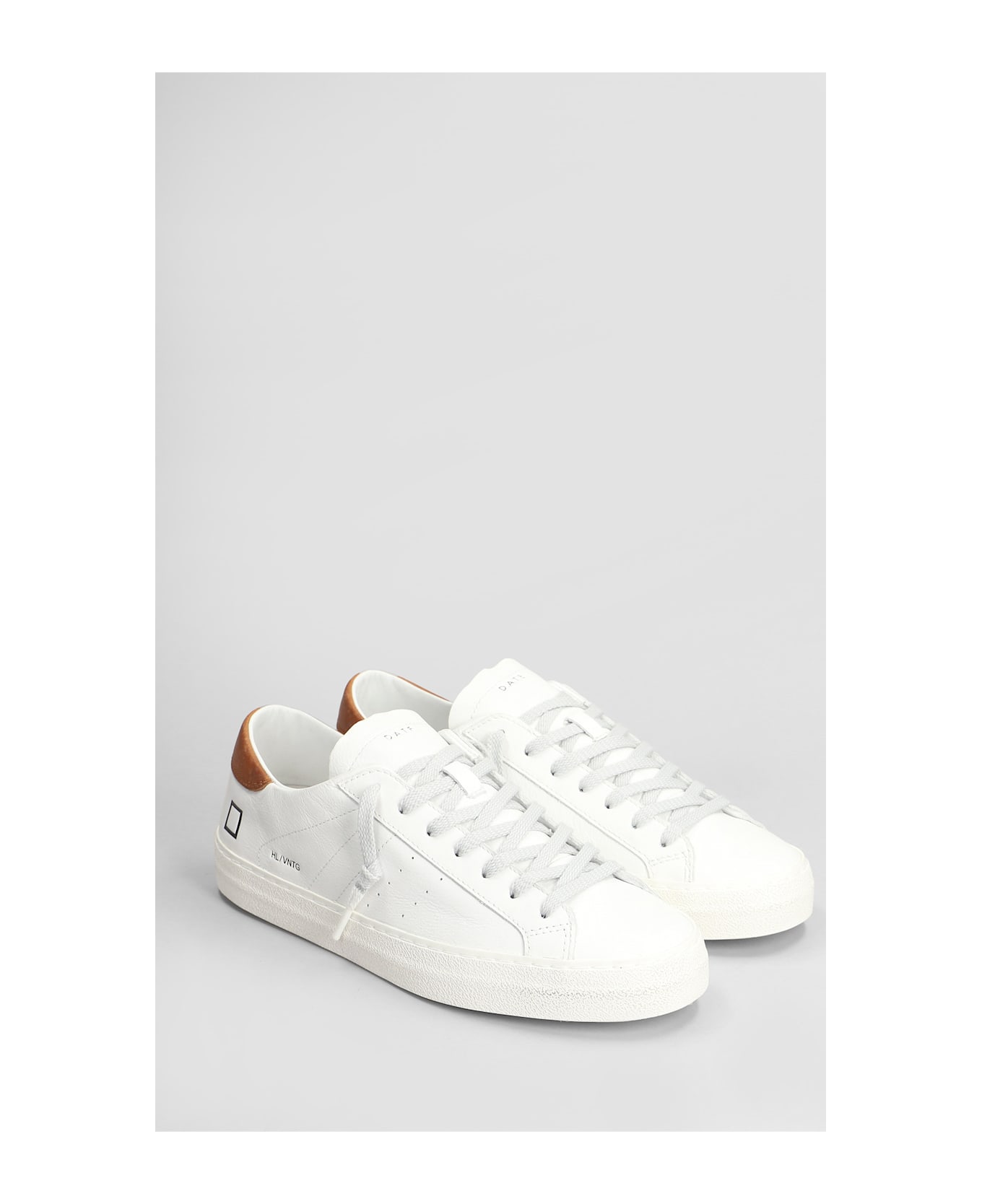 D.A.T.E. Hill Low Sneakers In White Suede And Leather - white