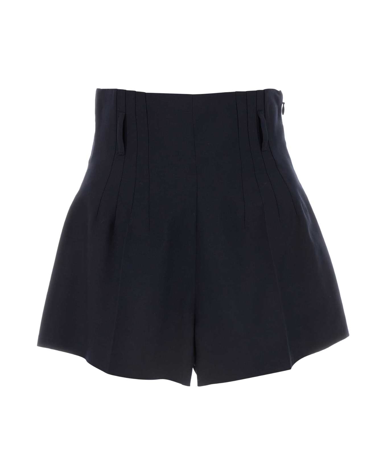 Prada Midnight Blue Wool Shorts - BLEU ショートパンツ