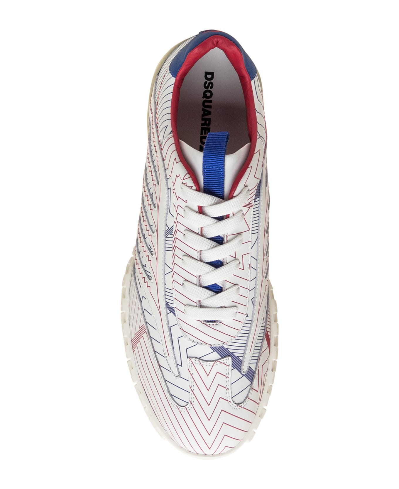 Dsquared2 Sneakers With Geometric Pattern - BIANCO