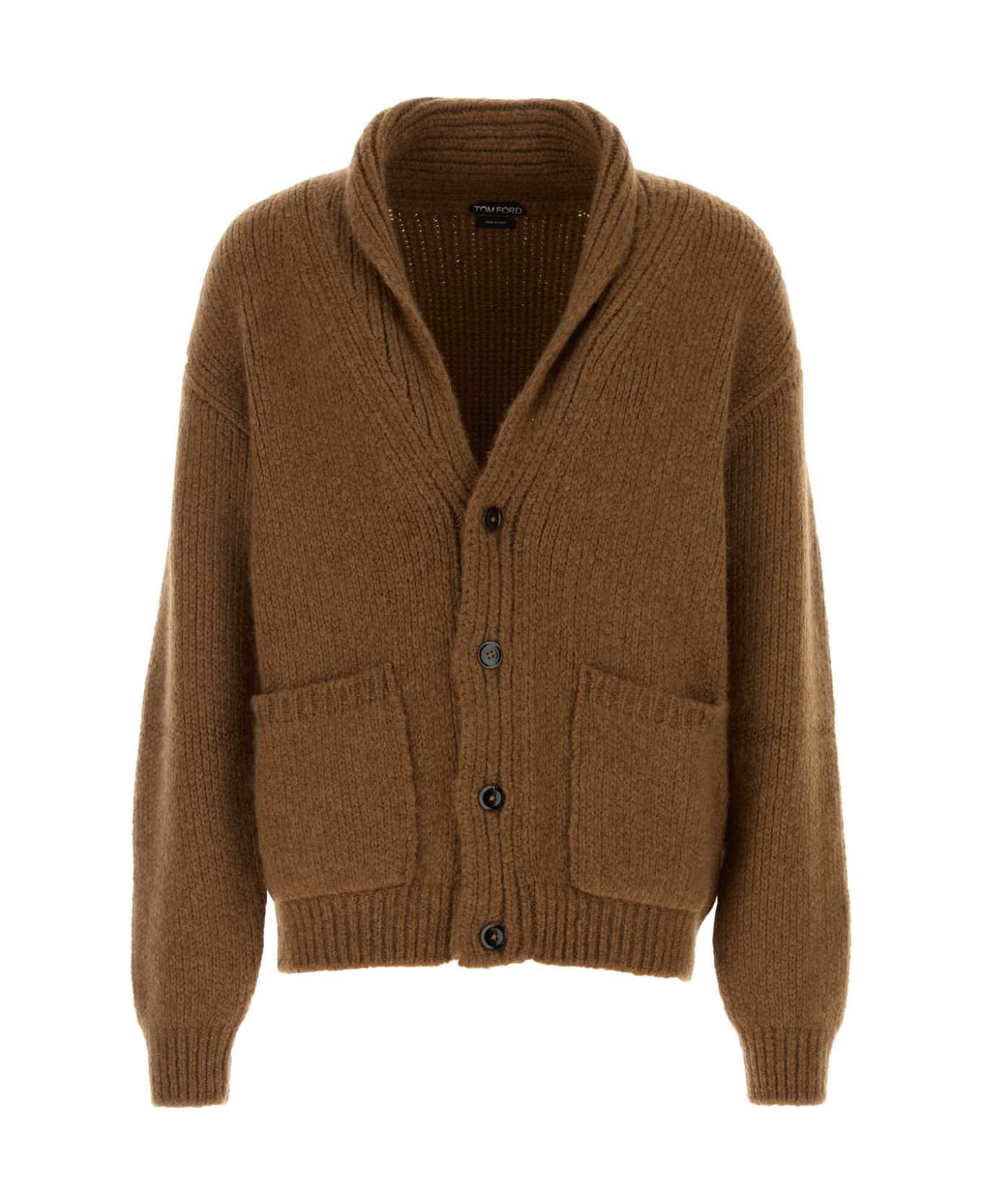 Tom Ford Brown Cashmere Cardigan - BROWN ニットウェア