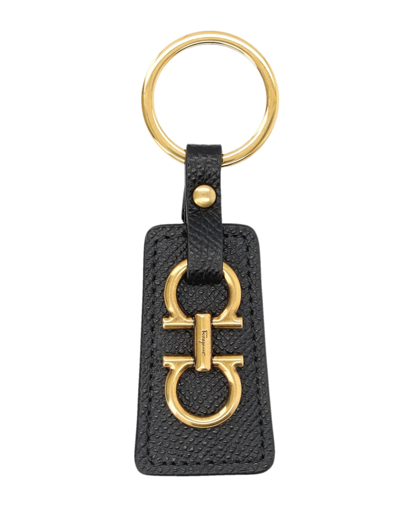 Ferragamo The Gancini Keyring - NERO キーリング