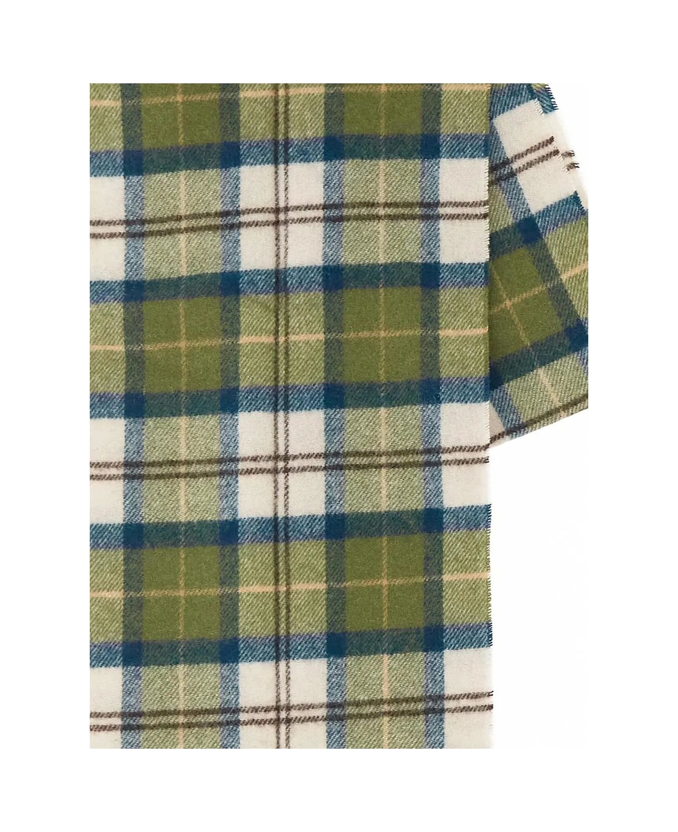 Barbour Tartan Wool Scarf - Green