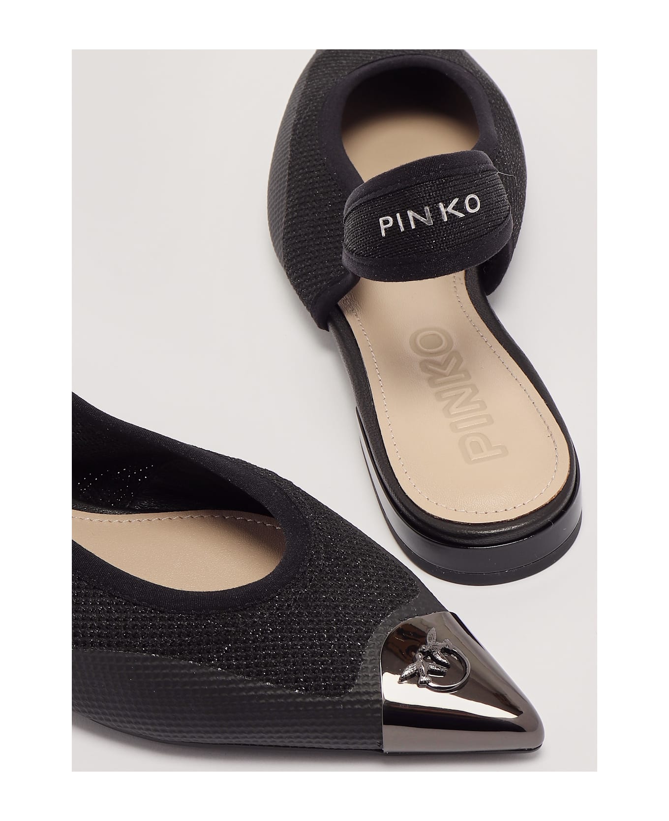Pinko Gianira 14 Flat Shoes - NERO フラットシューズ