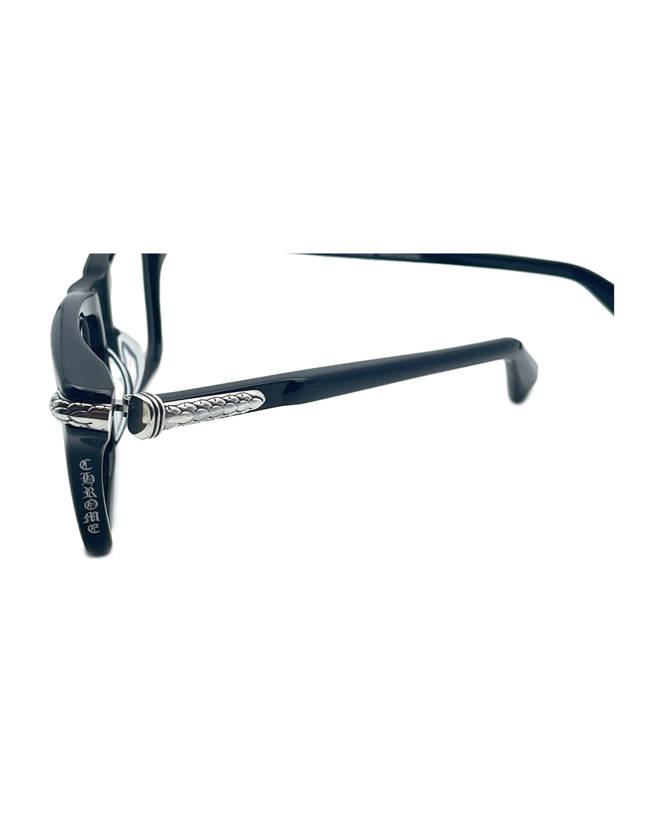 【CHROME HEARTS】LITTLE DINGER MAR シルバー装飾 Chrome Hearts Little Dinger - Black Glasses | italist