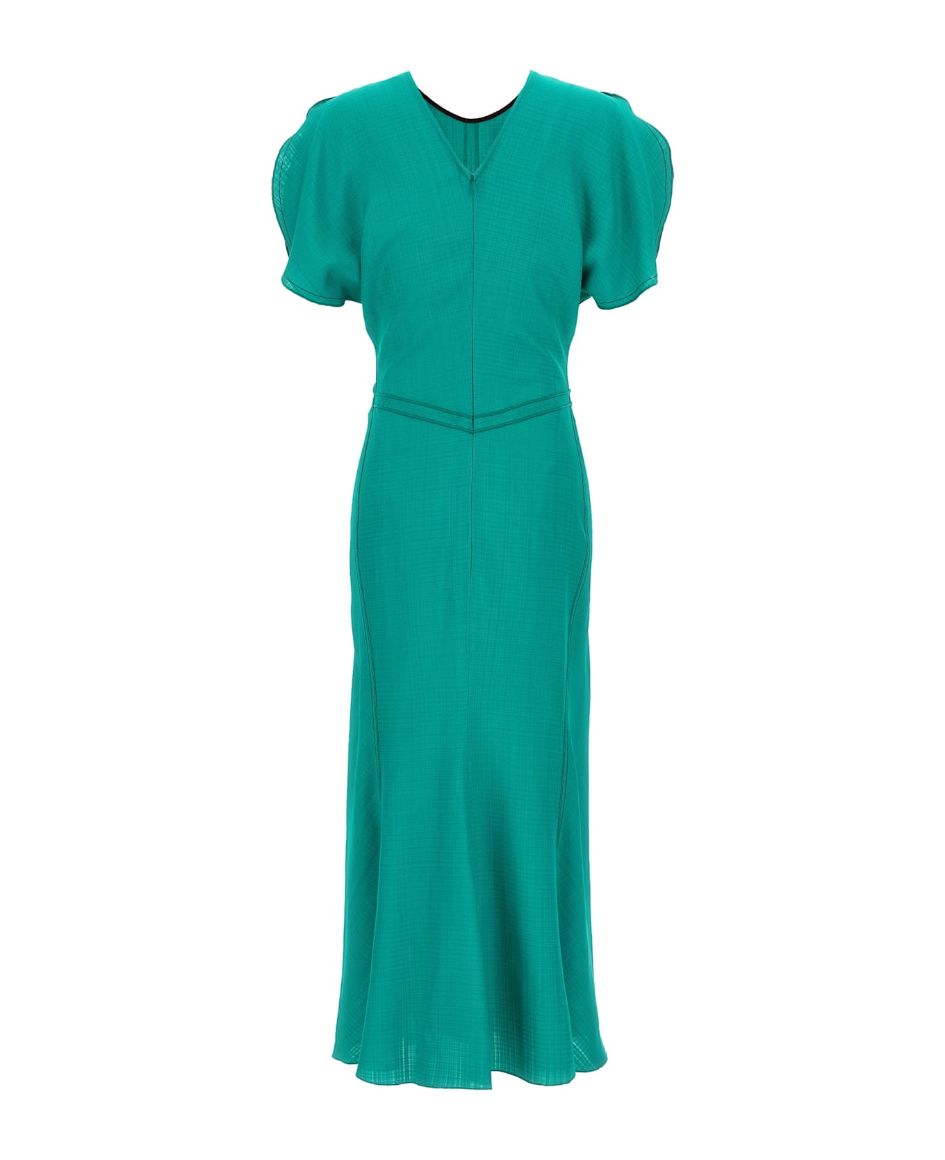 Victoria Beckham 
gathered Waist Midi
 Dress - Green
