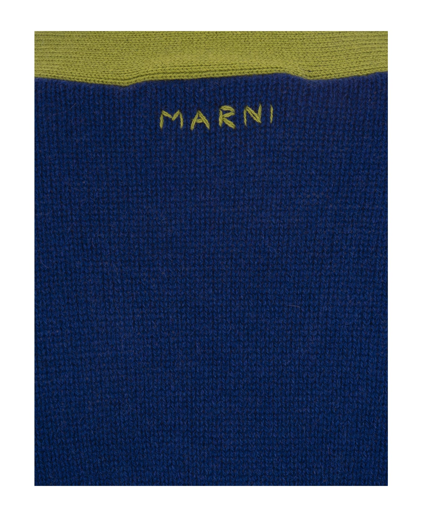 Marni Color-block Blue Cashmere Cardigan - Blue