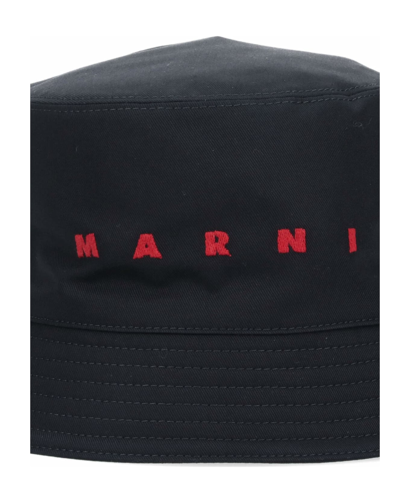 Marni Logo Bucket Hat - Black