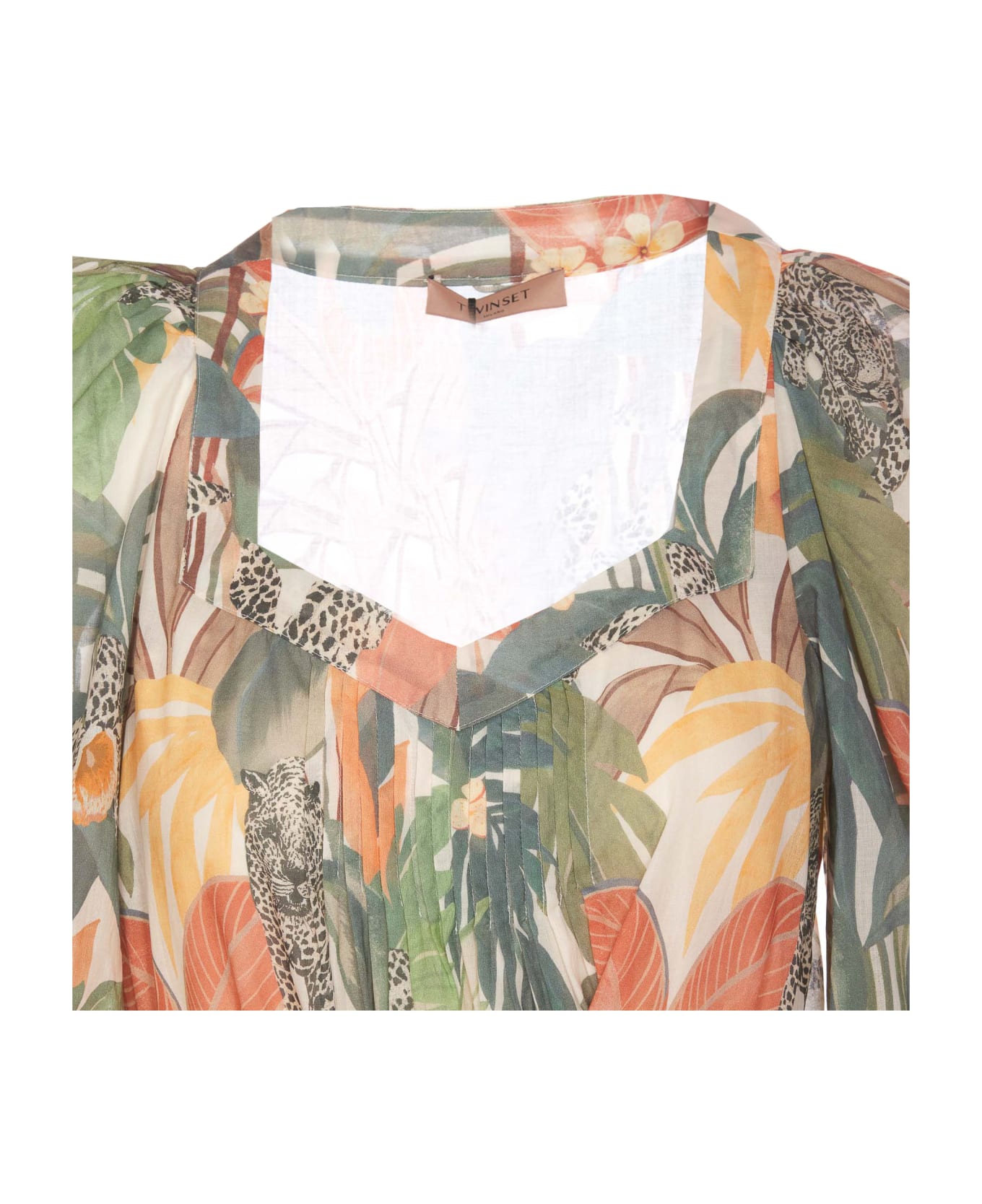 TwinSet Jungle Print Dress - Papaya ワンピース＆ドレス