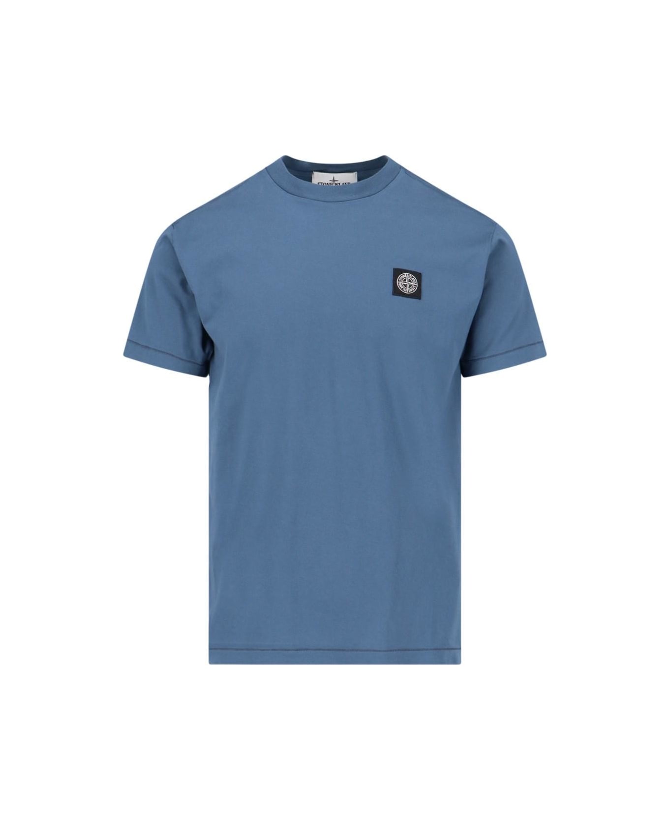 Stone Island Logo T-shirt - Blue